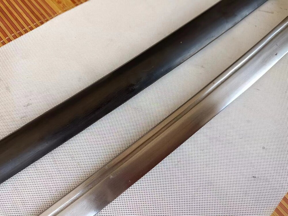 Vintage Military Sword Japanese Samurai Katana Copper Handle Metal Scabard