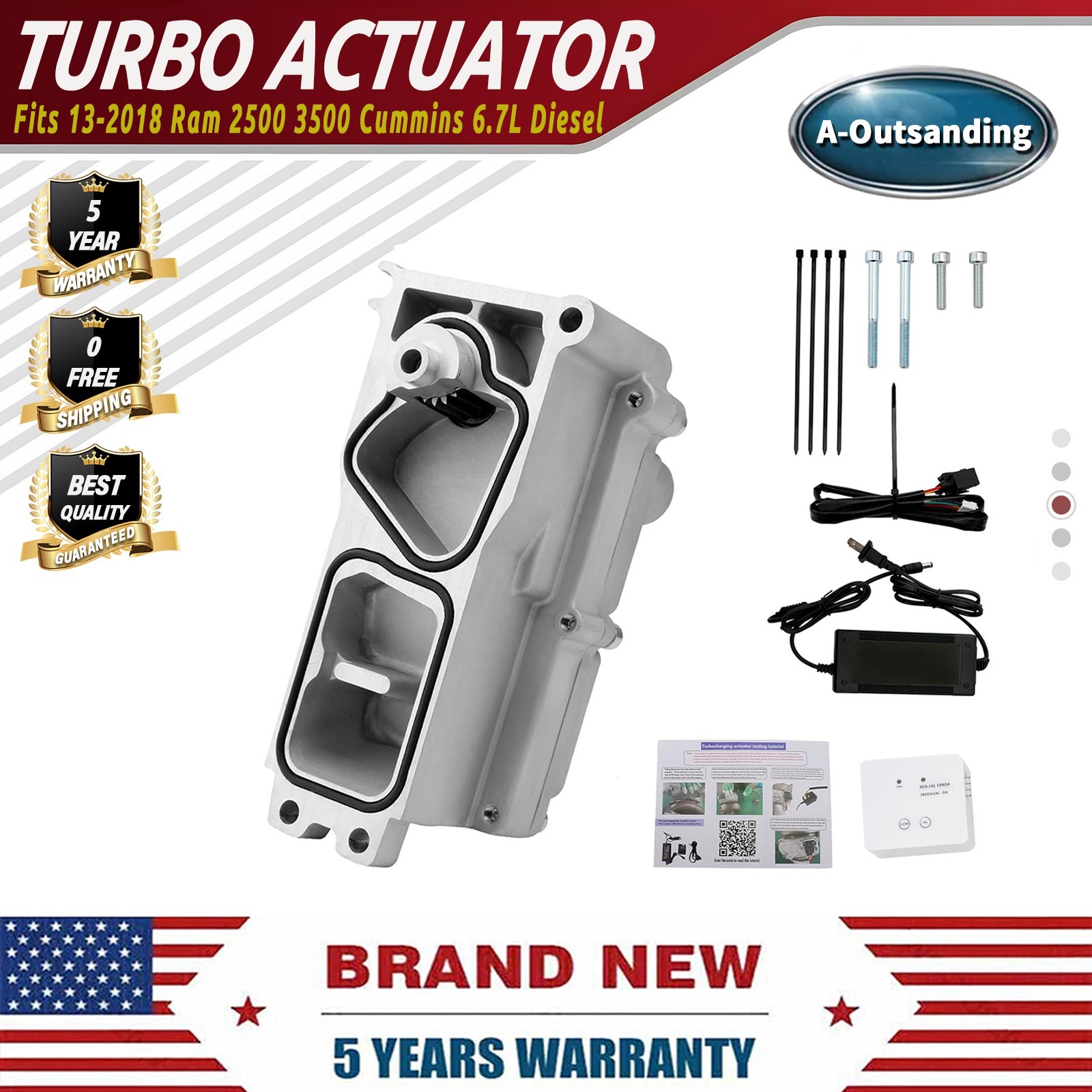 Turbo Actuator Fits 13-2018 Ram 2500 3500 Cummins 6.7L Diesel HE300VG 68445522AA