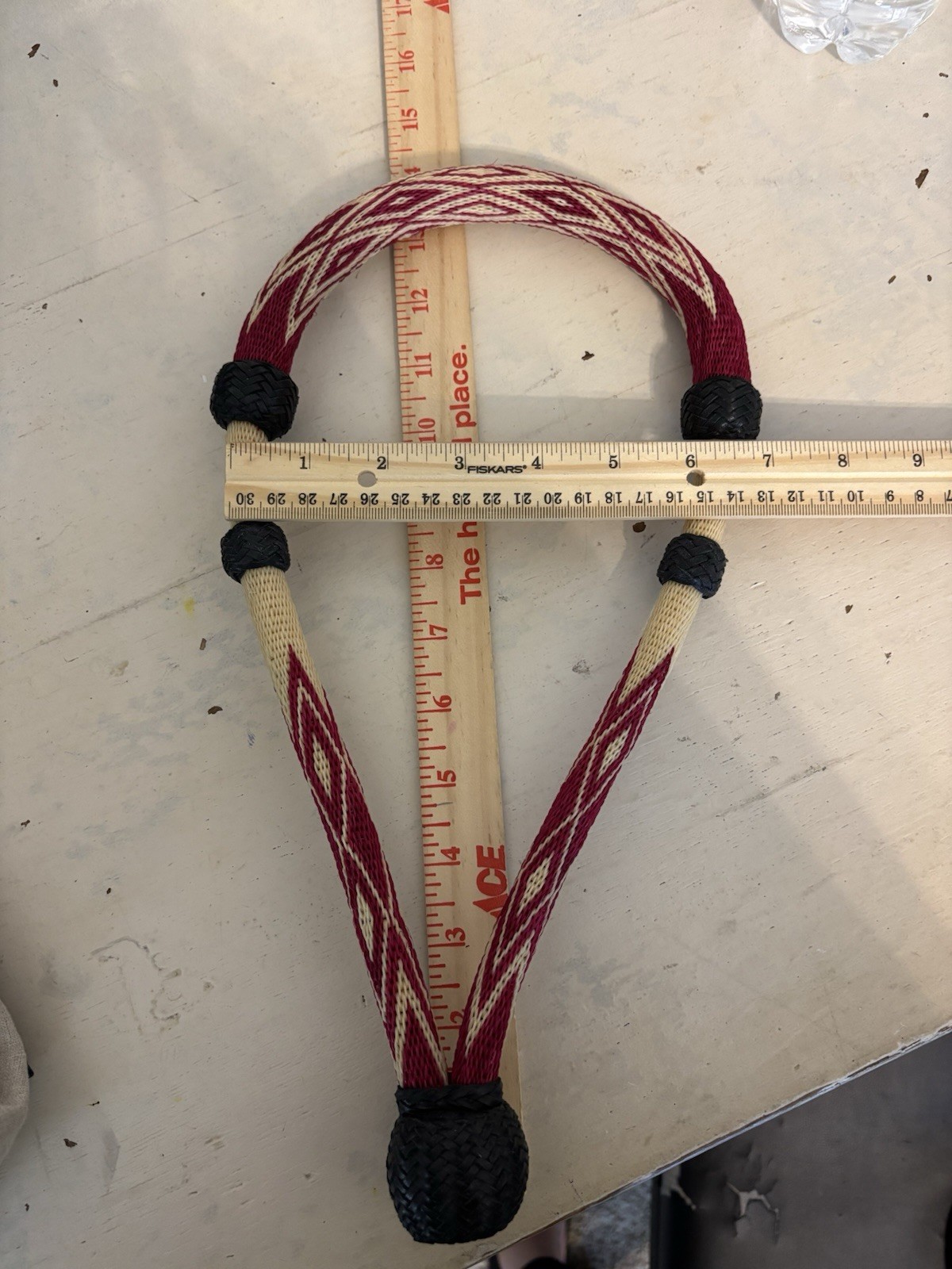 Hand Crafted Hitched Horsehair Bosal with Rawhide Core and Leather