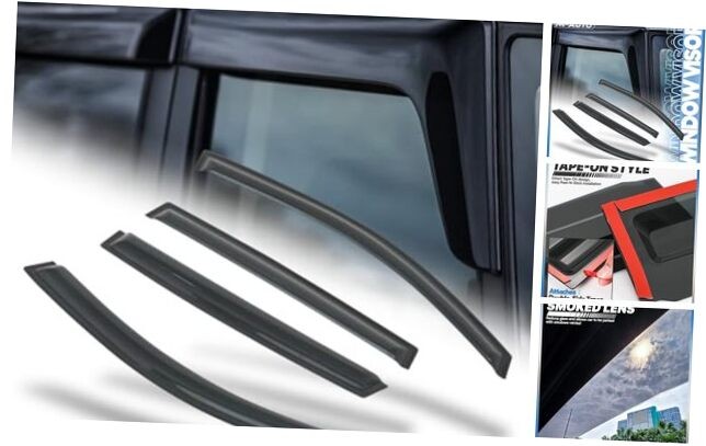 Window Visor Shade Compatible with 07-09 Acura MDX, Tape-On Rain Guards