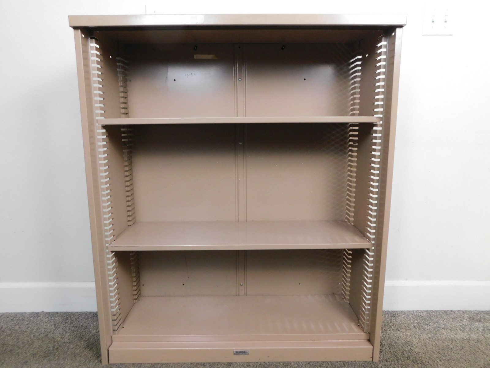 Large Steampunk Industrial Metal Adjustable Shelves Bookcase 42x36x12 VTG -SHIPS