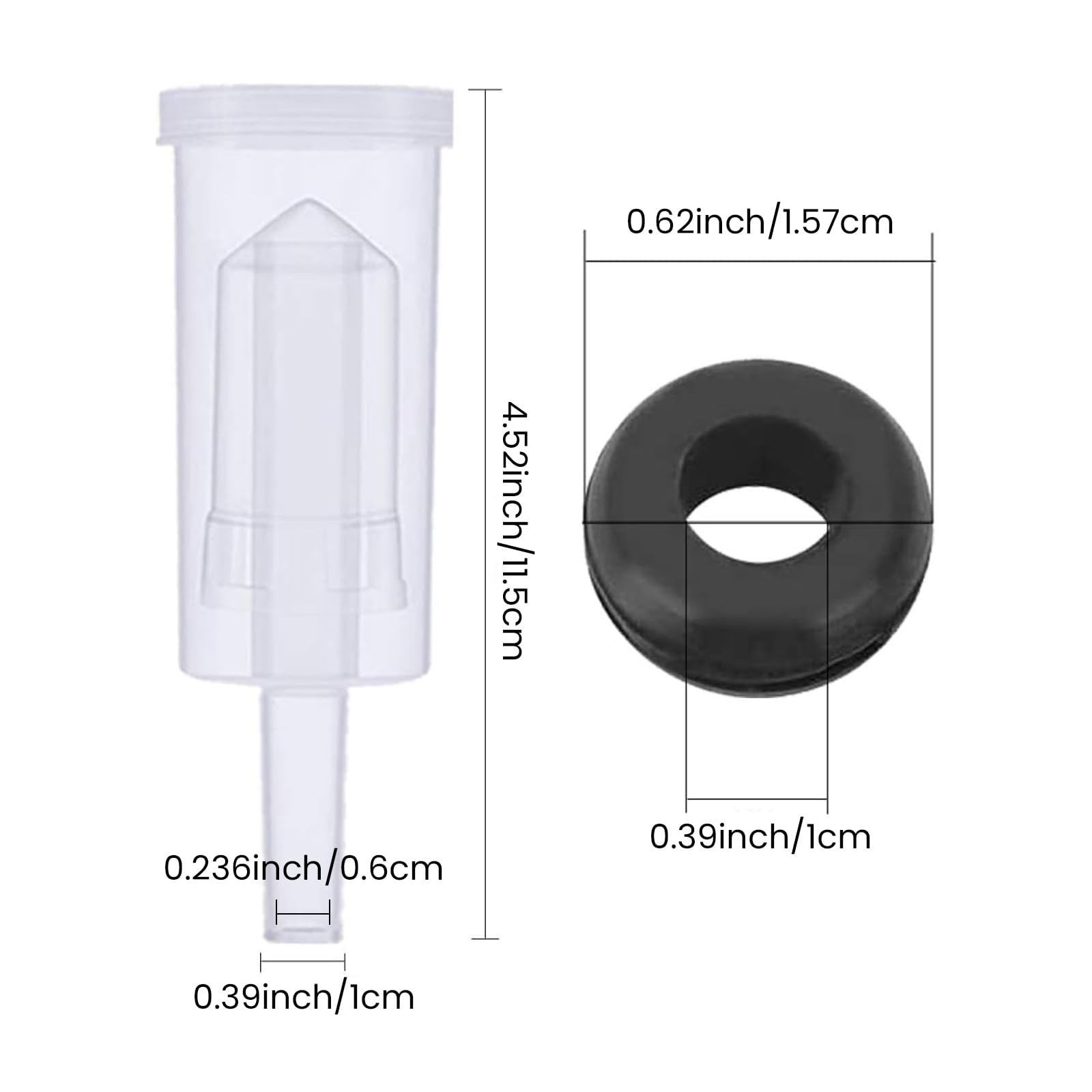 12 Pack 3-Piece Airlocks Set for Fermentation BPA-Free 5/8 inch OD, 3/8 inch ...