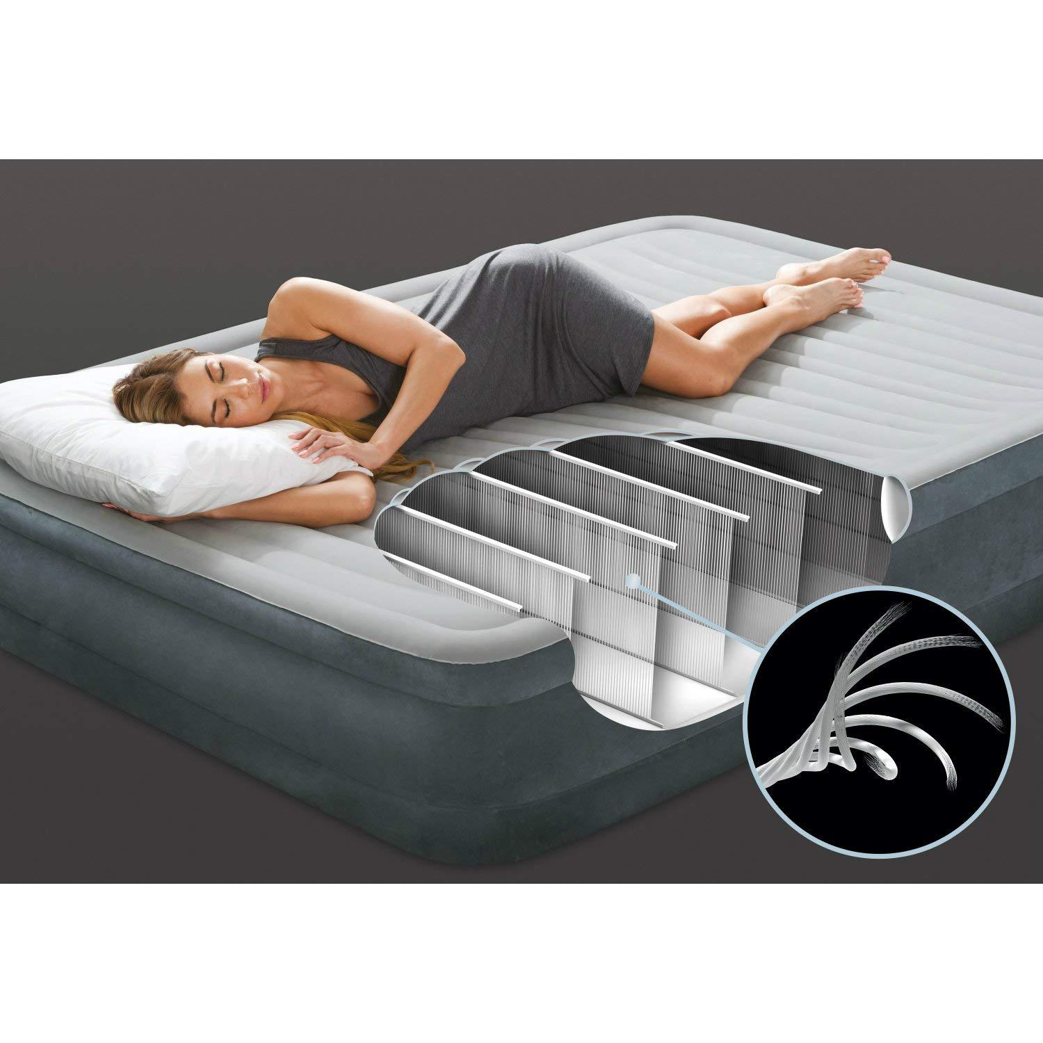 Intex Dura-Beam Deluxe Comfort Plush Airbed Series with Internal Pump (2021 Mode