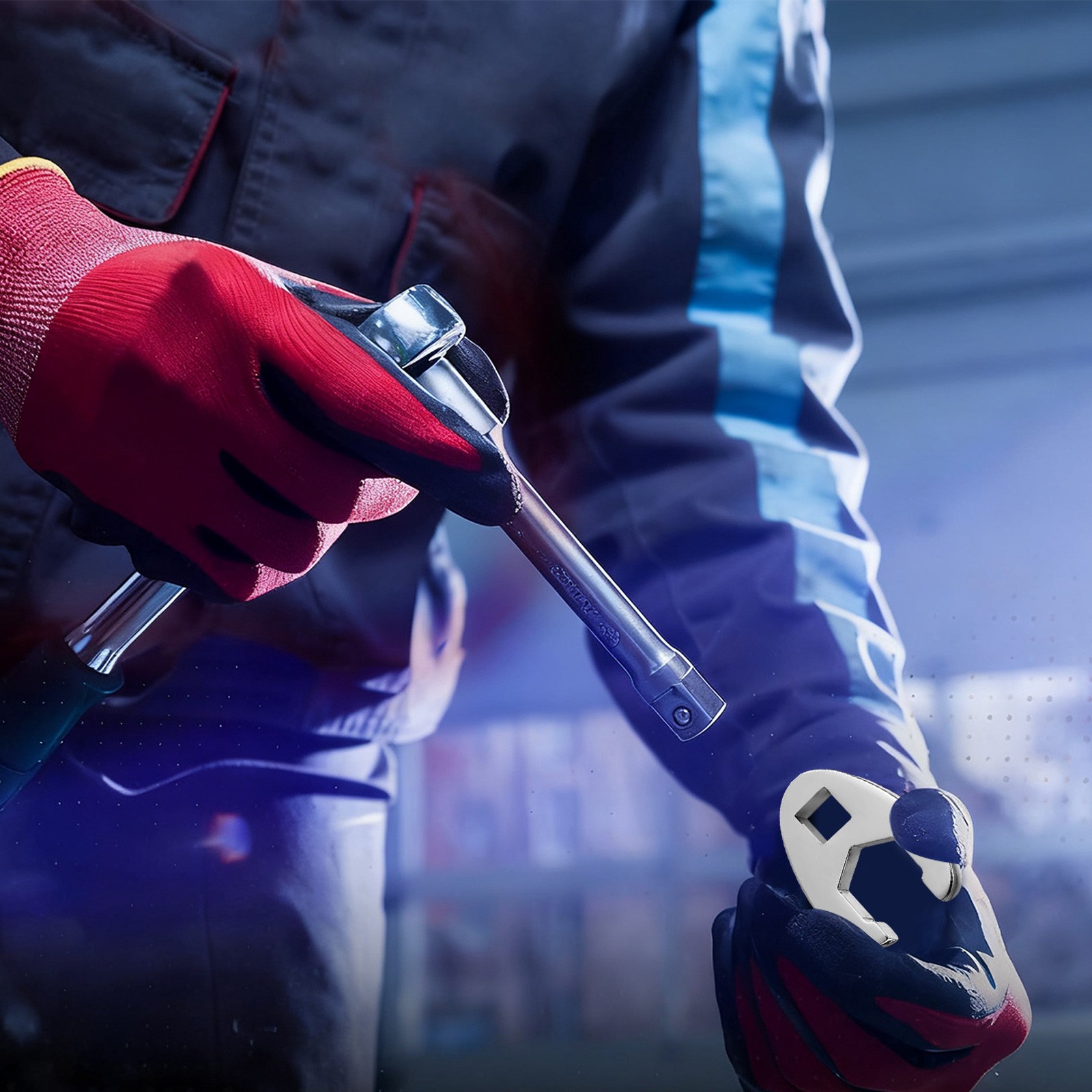 10-in-1 Interchangeable Crow's Foot Wrench Kit 3/8" Drive for Auto & Home Repair