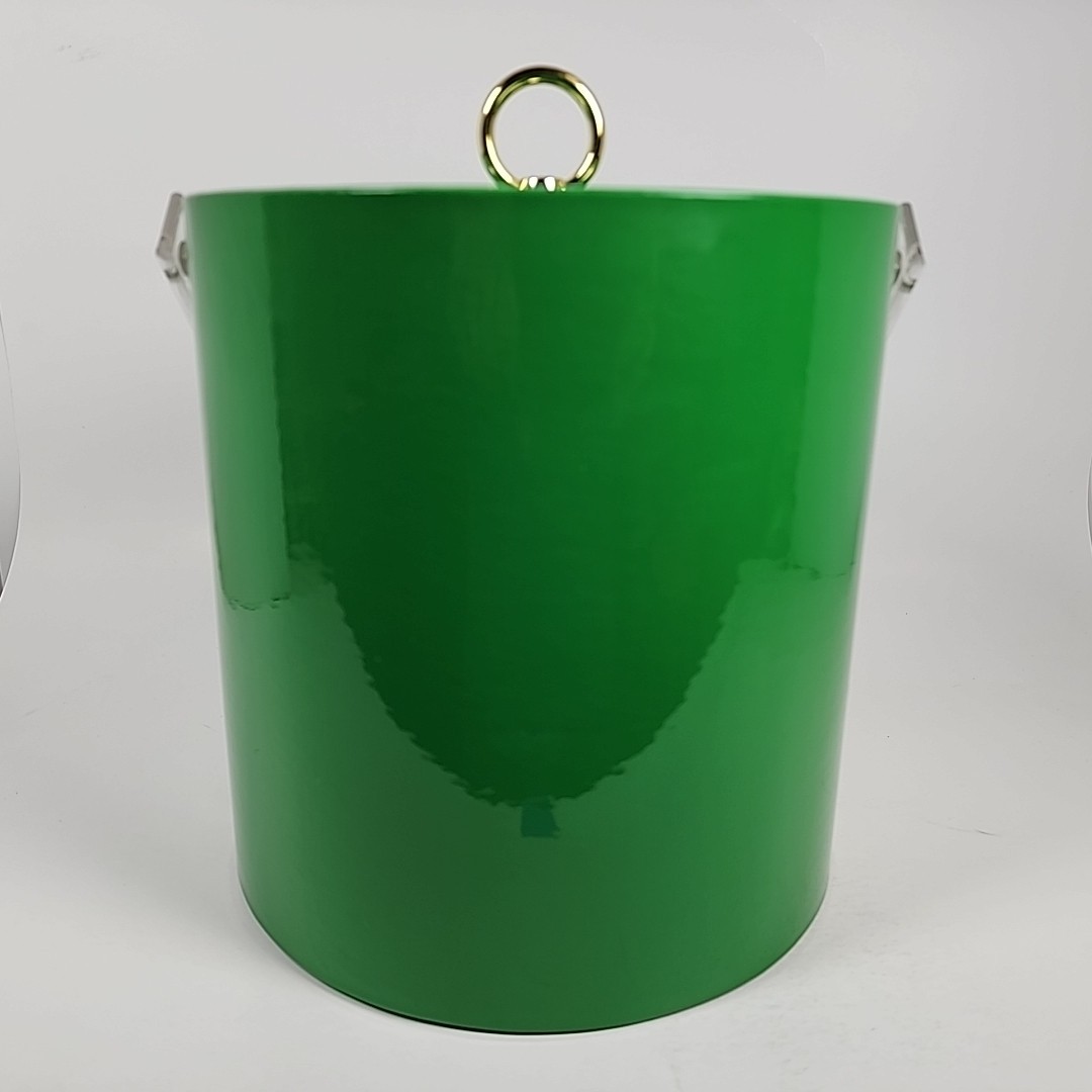 Vintage Royal Crown RC Cola Green Ice Bucket Cooler w/Handle & Lid Green