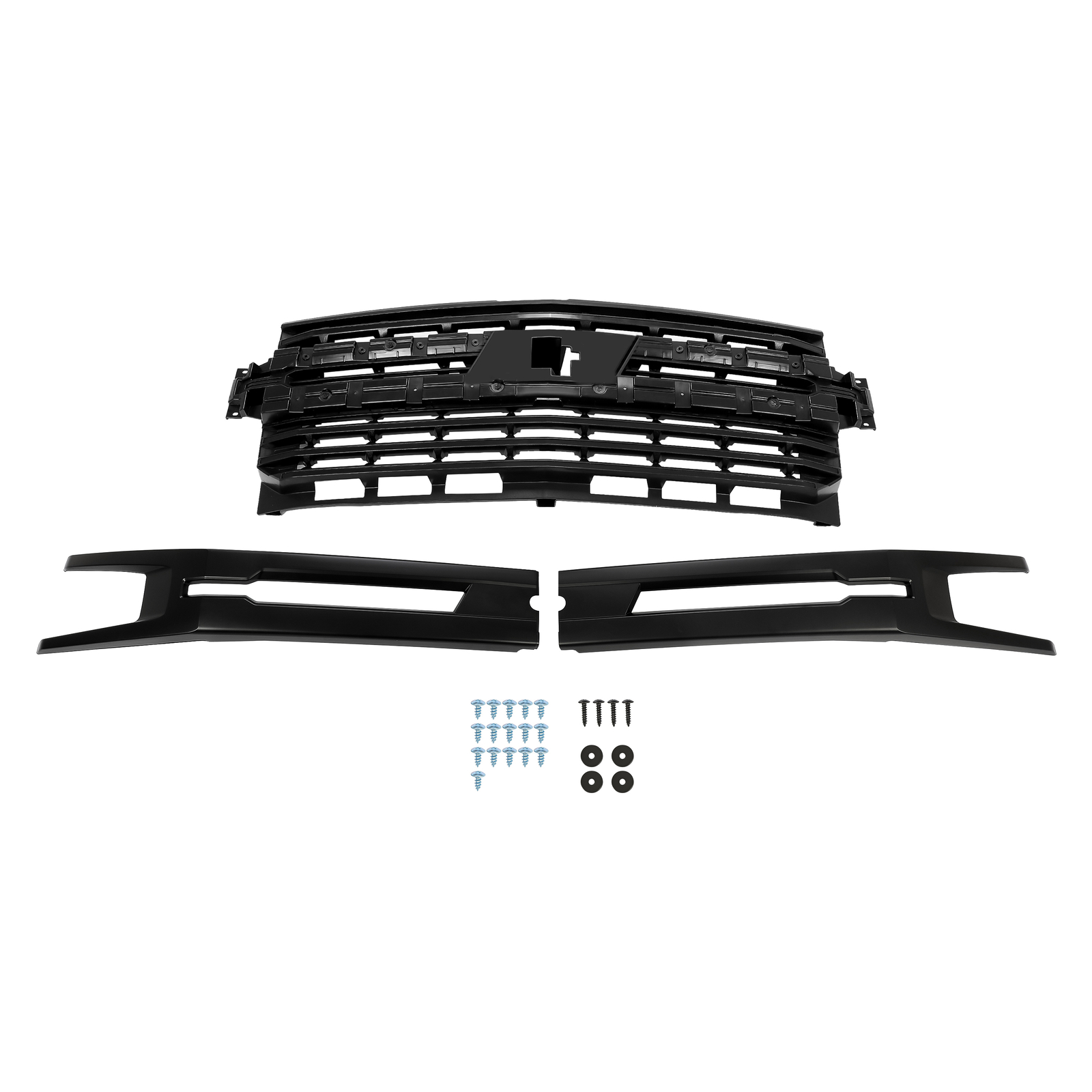 Matte Black Front Bumper Upper Grille For Chevy Silverado 1500 2019-2022 2021