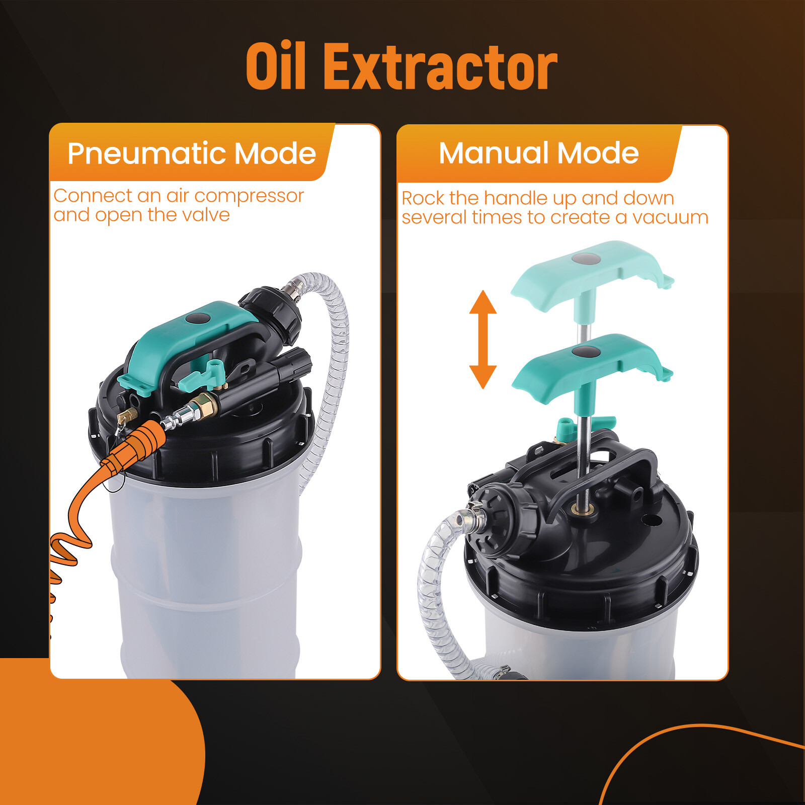 Pneumatic/Manual Fluid Extractor Pump Automotive Oil Extractor Pump Oil Vacuum