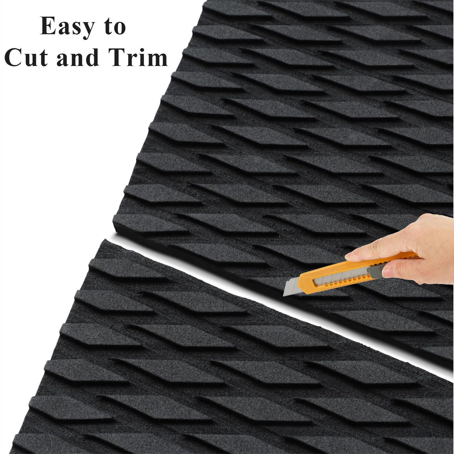 Black Diamond EVA Foam Boat Flooring Marine Decking Carpet , Kayak Surfboad Pad