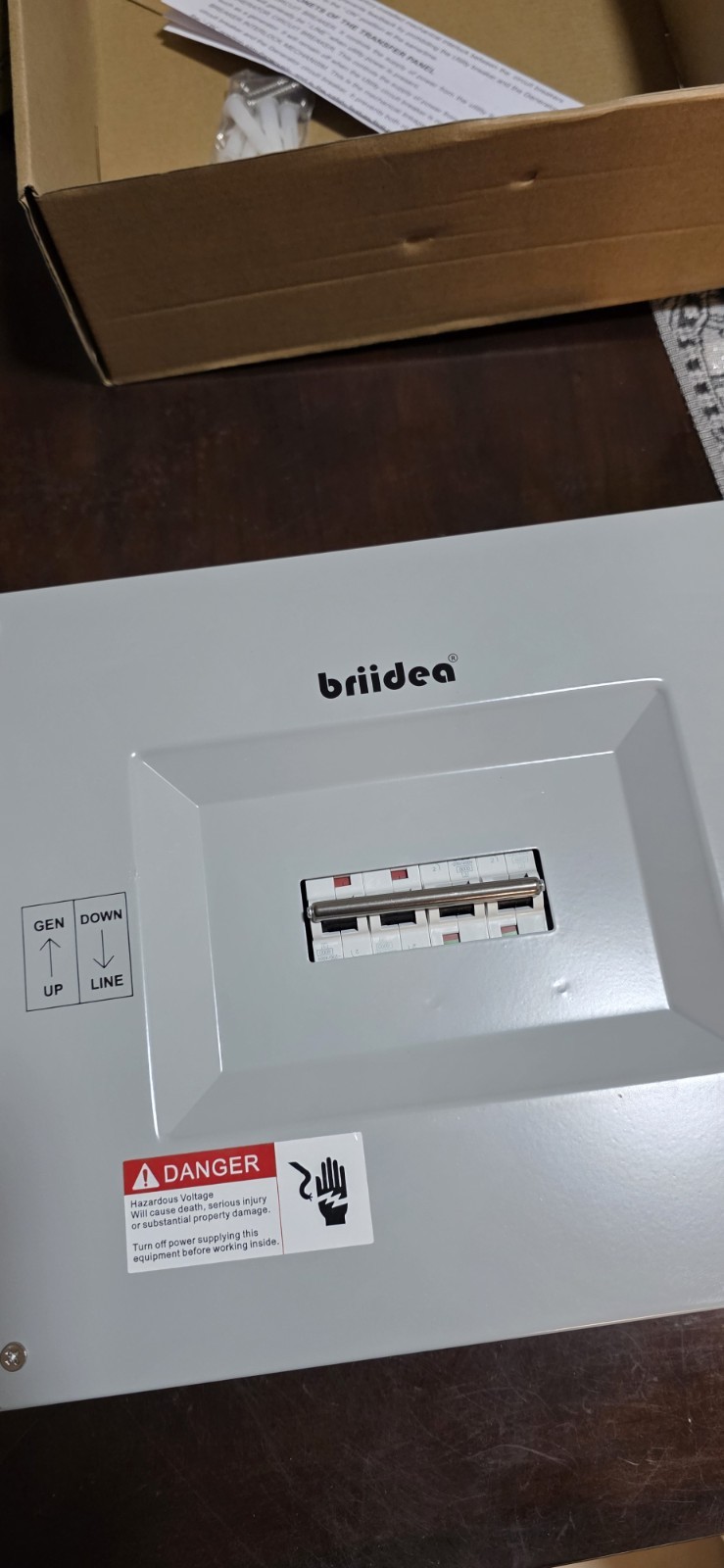 Briidea Transfer Panel (60A/60A) Transfer Switch for Portable Generator 15,000w