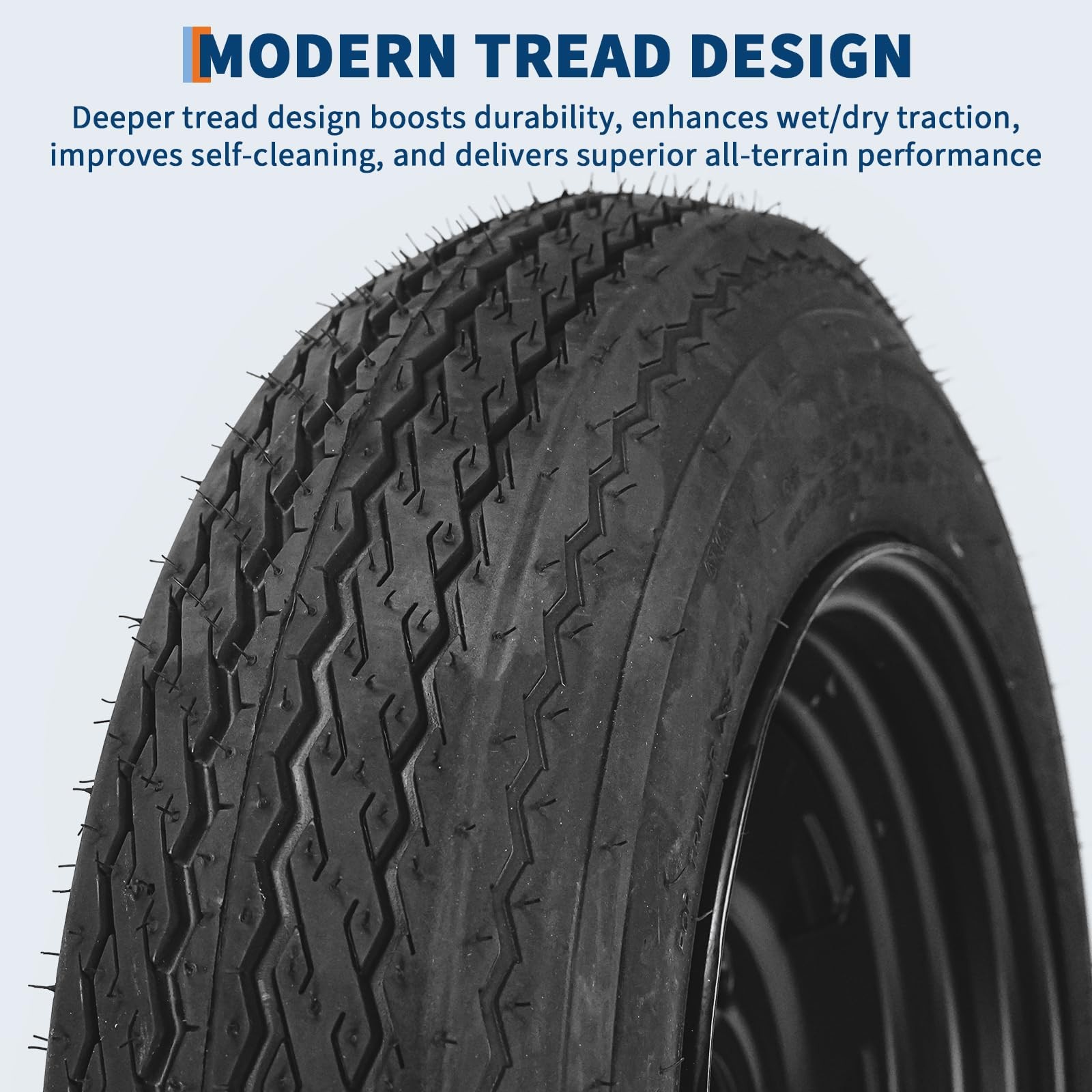 2-Pack Trailer Tire On Rim 4.80-12 480-12 4.80x12 5 Lug on 4.5" PCD 12 in Wheel