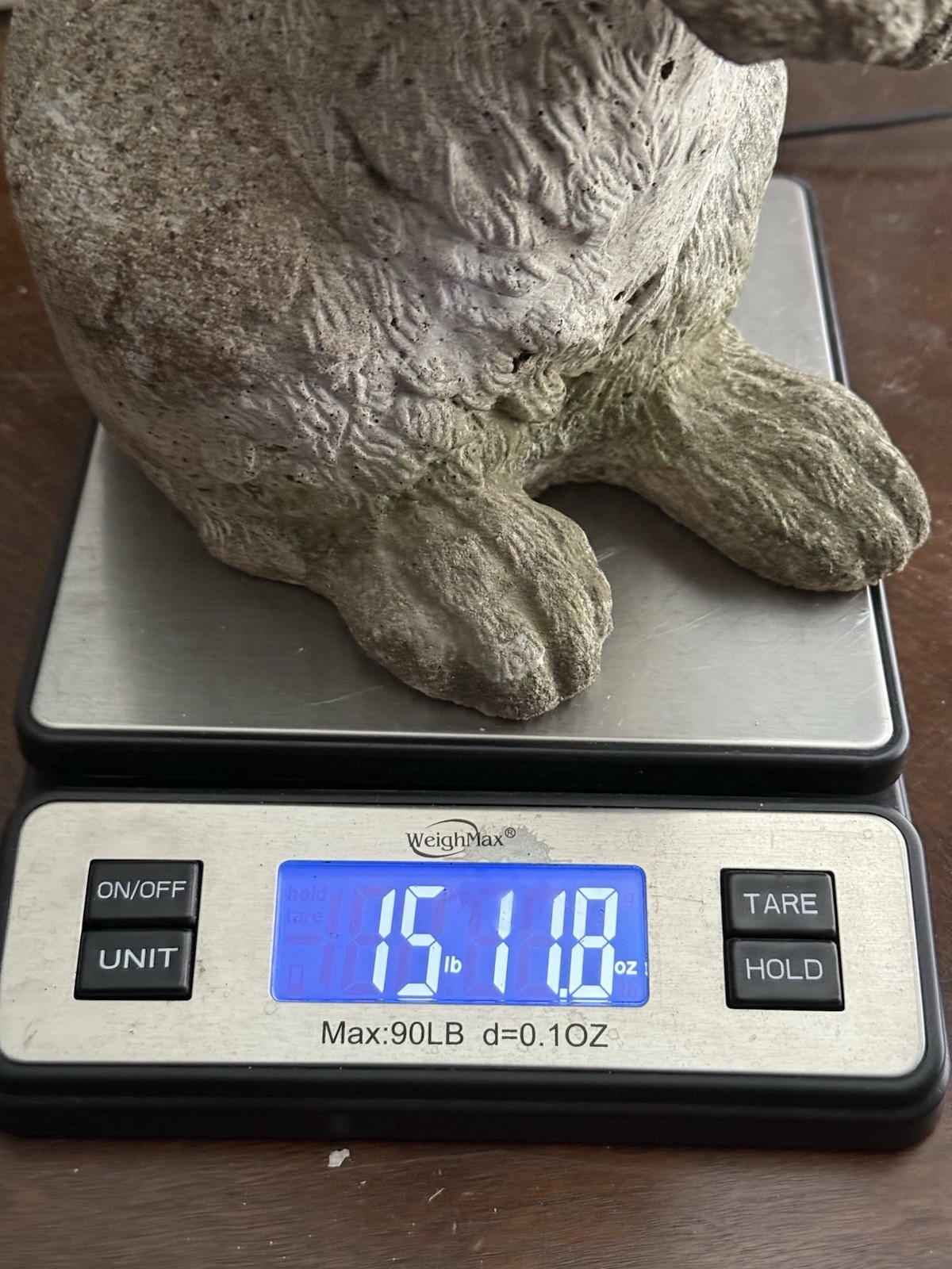 Vintage English Hare concrete bunny rabbit garden statue art