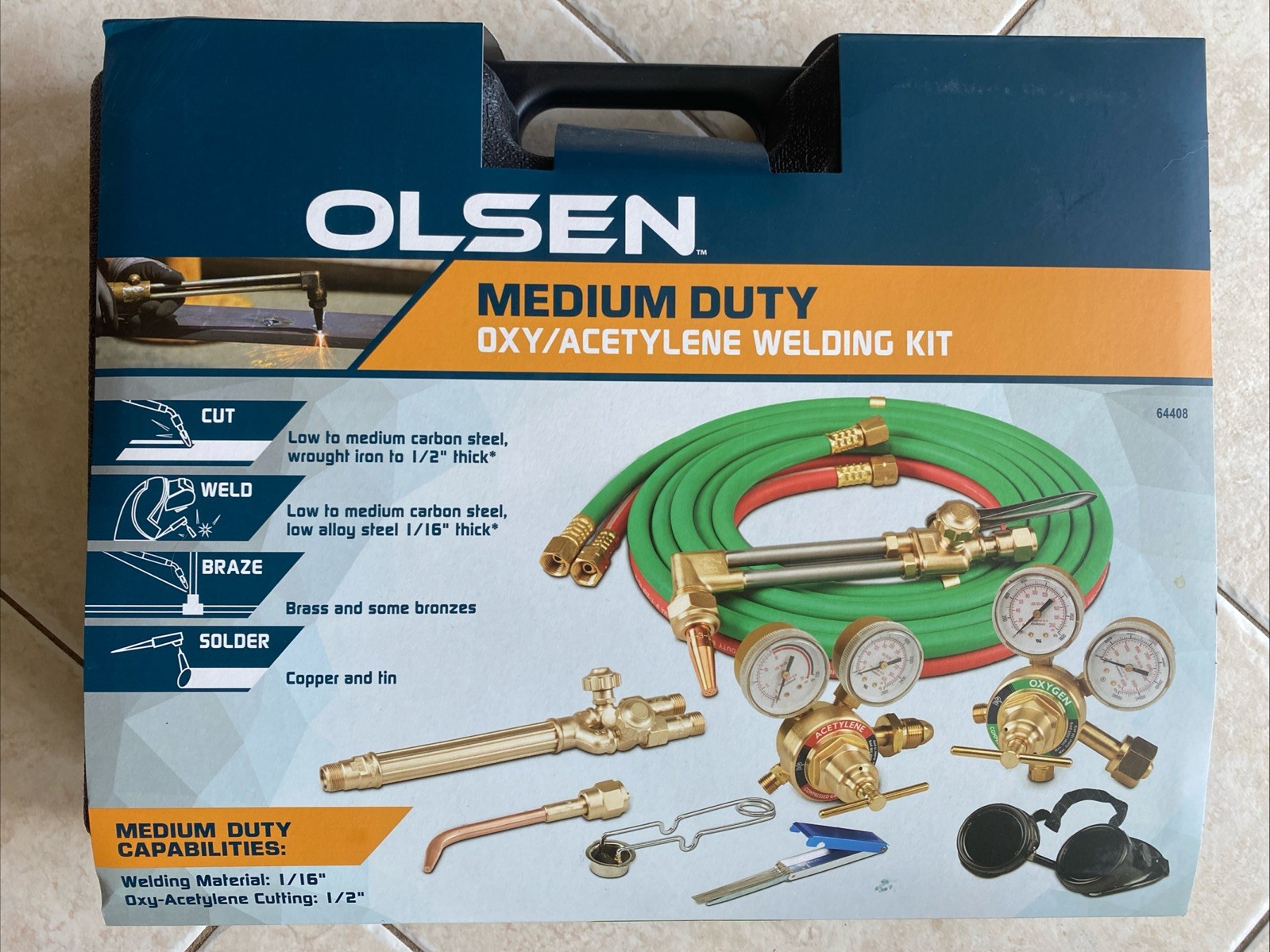 NEW OLSEN Medium Duty Oxy/Acetylene Welding Kit 64408