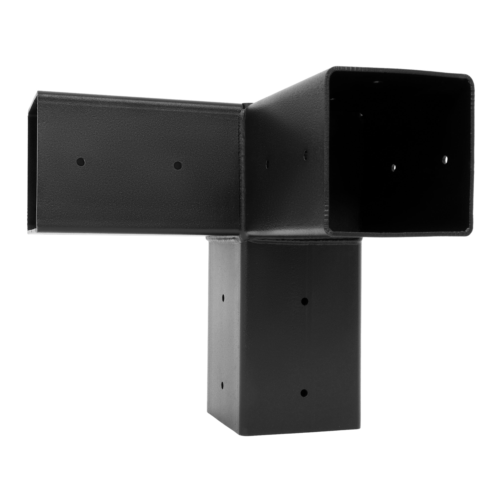 8PCS Black Powder Coated Pergola Brackets Kit 3-Way Right Angle Corner Bracket