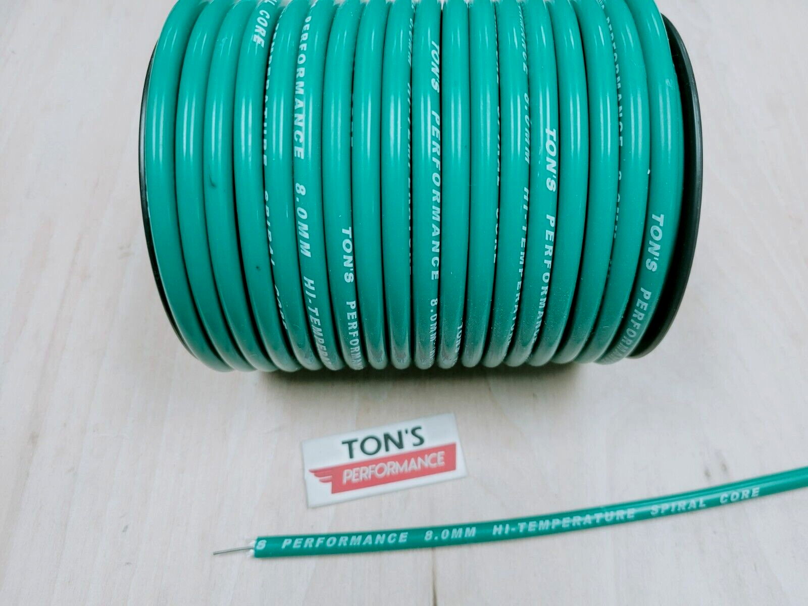 Ton's Performance 8mm Teal silicone Spiral Core Spark plug wire By the foot
