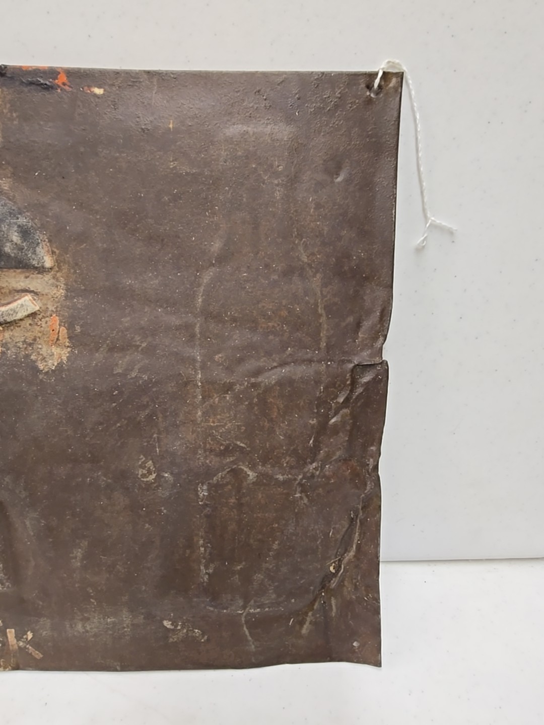 Vintage 1930s Orange Crush Ice Cold Carbonated Drink Embossed Double Bottle Sign