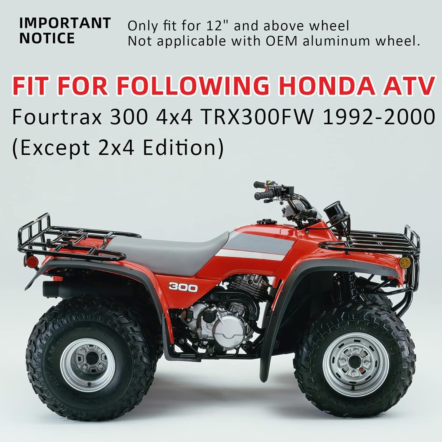 Disc Brake Conversion Kit Front for Honda Fourtrax 300 4x4 TRX300FW 1992-2000