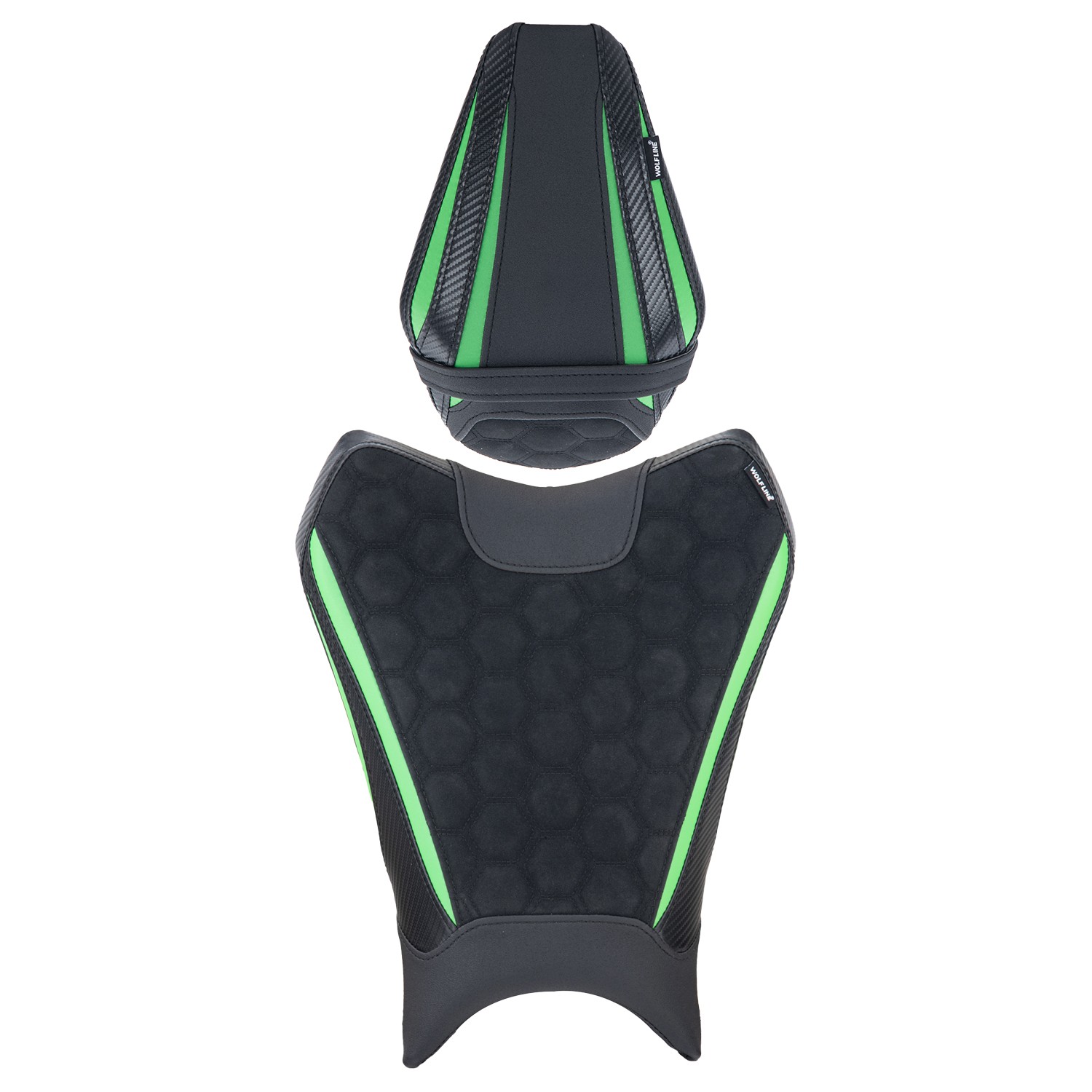 WOLFLINE Dual Seat Rider Passenger Seat For Kawasaki ZX-6R 2019-2025 Comfort