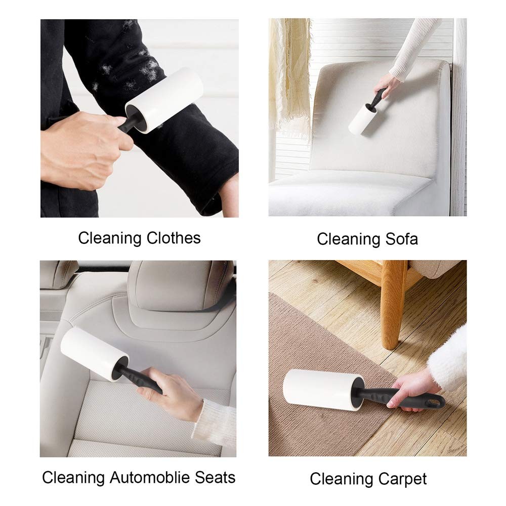 COMMEMA Lint Rollers for Pet Hair Extra Sticky, 6 Piece Set, Green