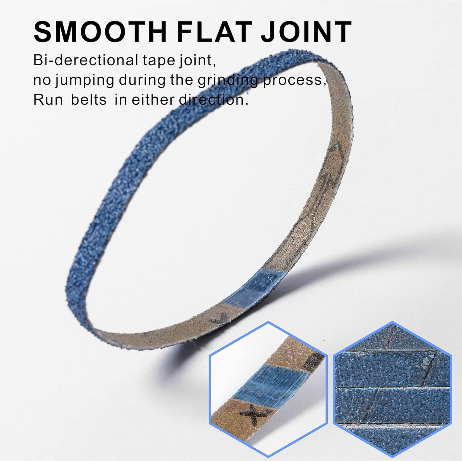 10x330mm Blue Zirconia Sanding Belts 40 Grit 3/8 Inch x 13 Inch For Belt Sander