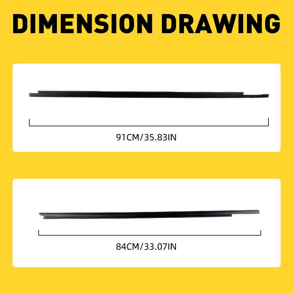 4x Window Weatherstrip Moulding Trim Seal Belt Fit For DODGE RAM 1500 2500 3500