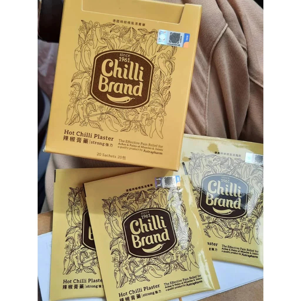 Astrapharm Chilli Brand Porous Capsicum Plaster Back Shoulder & Body Comfort 24s