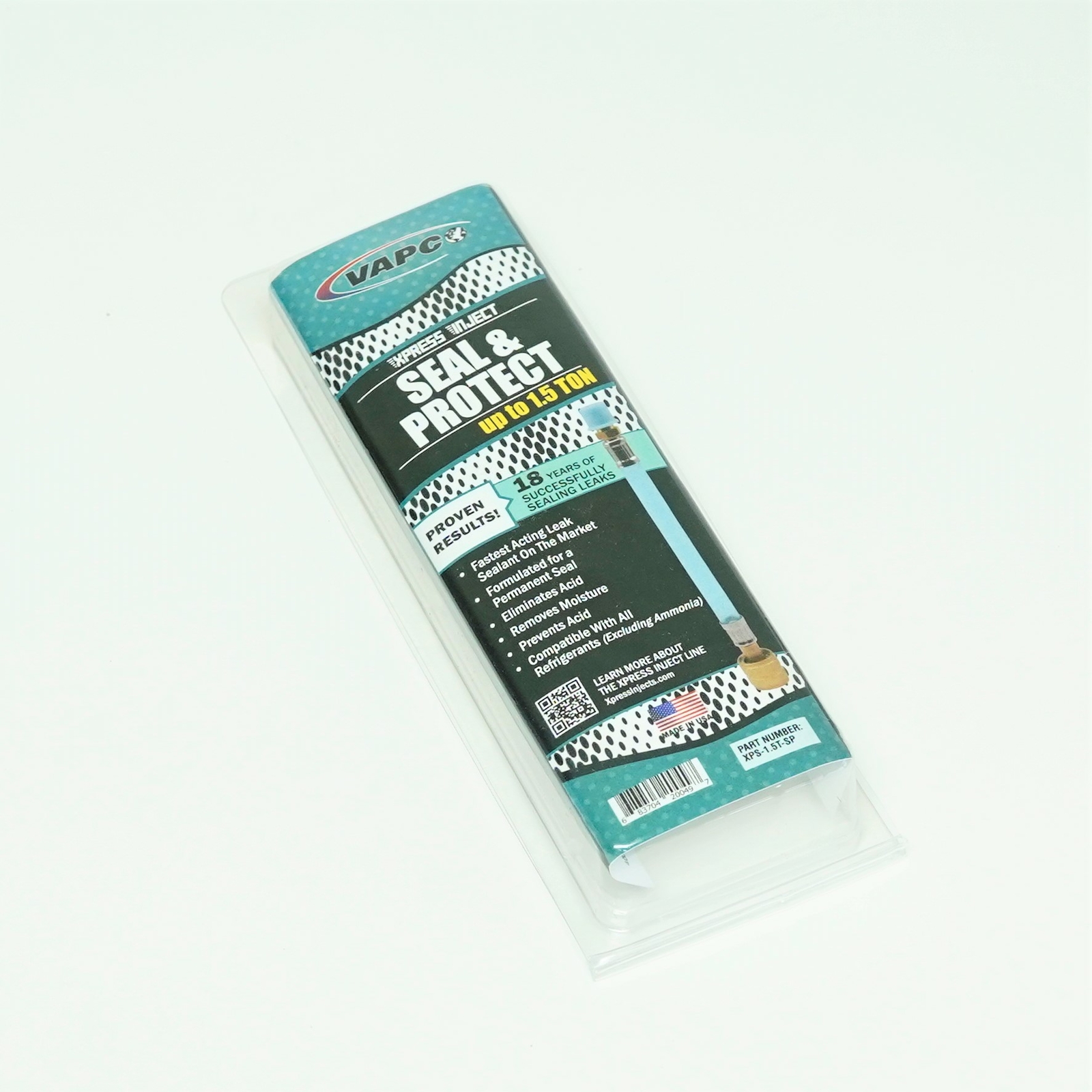 Vapco XPS-1.5T-SP Xpress Inject Window A/C Seal & Protect up to 1.5 Ton