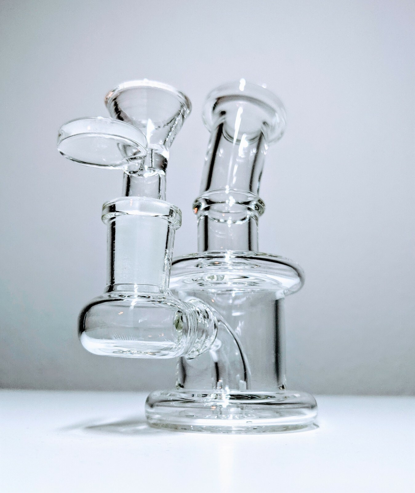 4.5" Mini Glass Bong Diffused Perc Premium Quality Water Pipe Hookah Bubbler