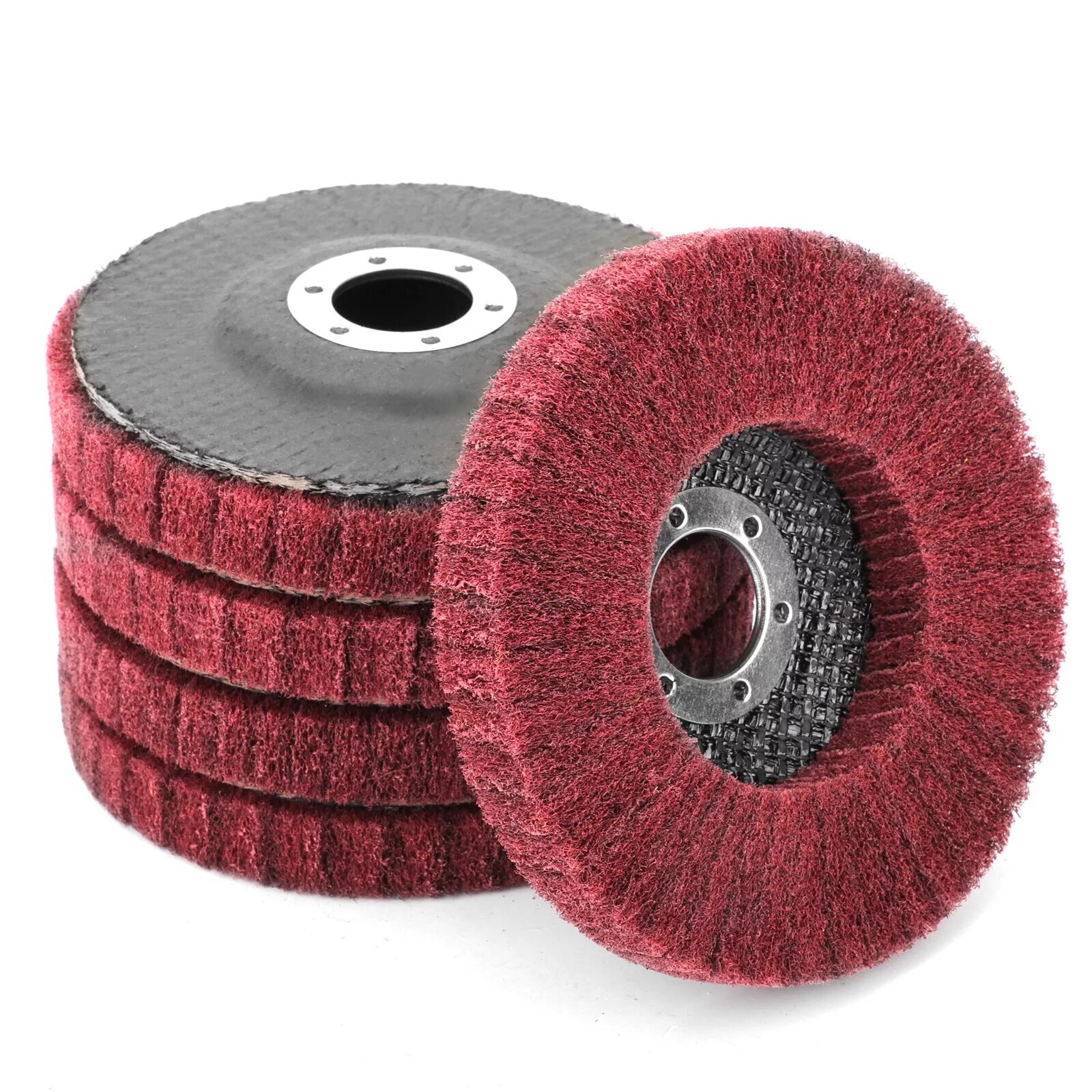 5PCS Metal Abrasive Polishing Buffiing Wheel 4-1/2" Flap Discs for Angle Grinder