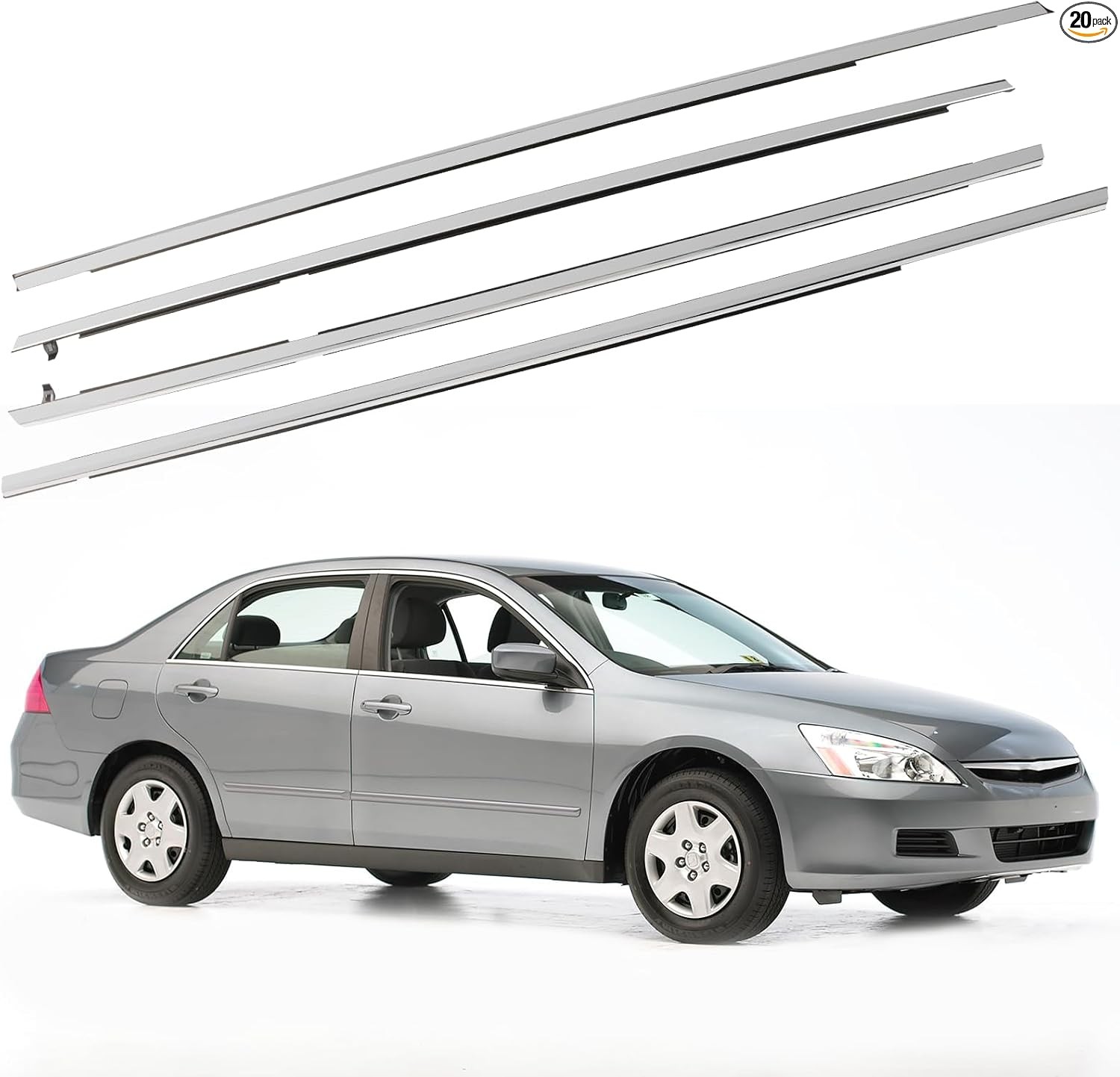 4Pcs Weatherstrip, Window Moulding Trim Seal Belt, Replace# 72950-SDA-A01 72910