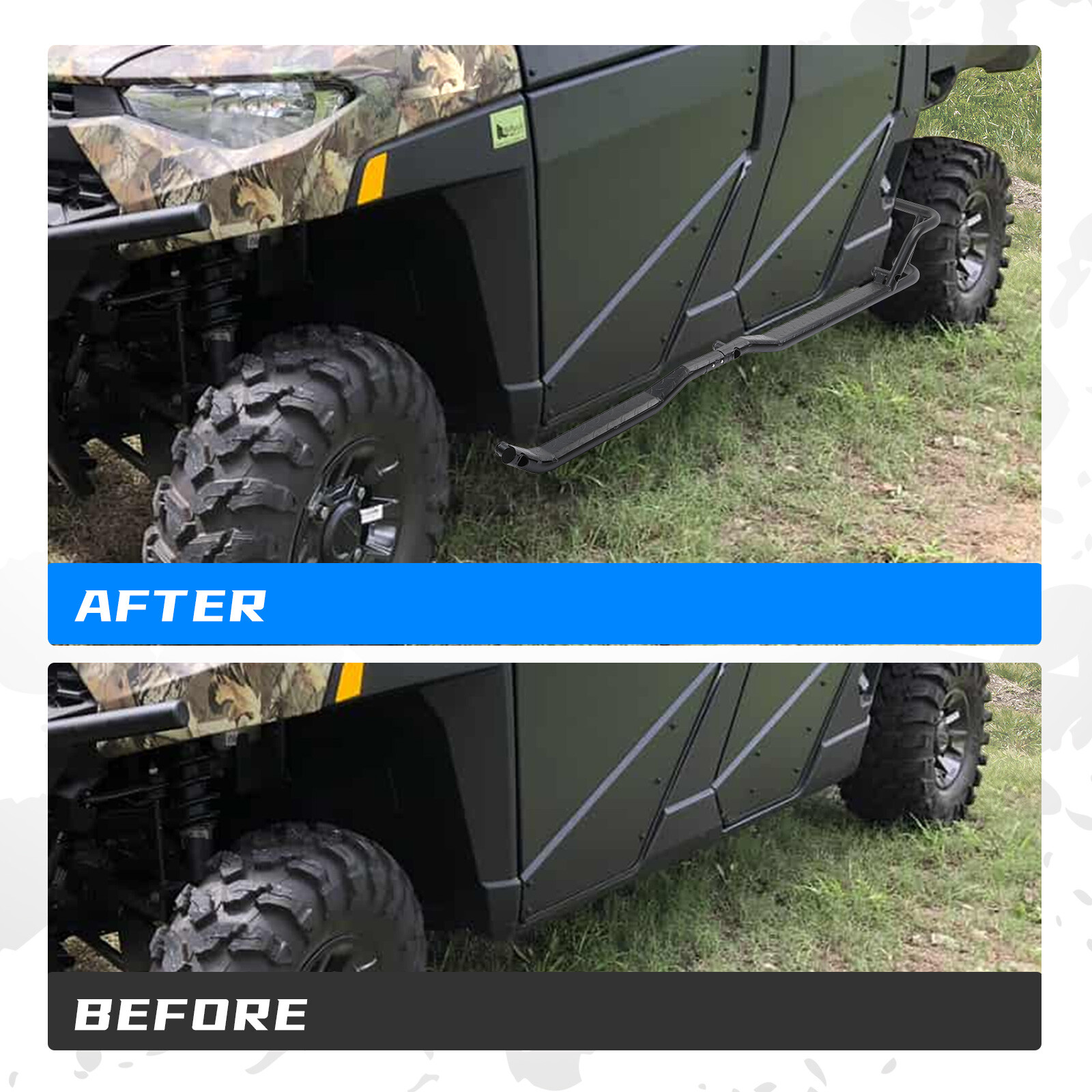 KEMIMOTO Nerf Bars Rock Sliders Guard for 2019-2025 Polaris Ranger XP 1000 Crew