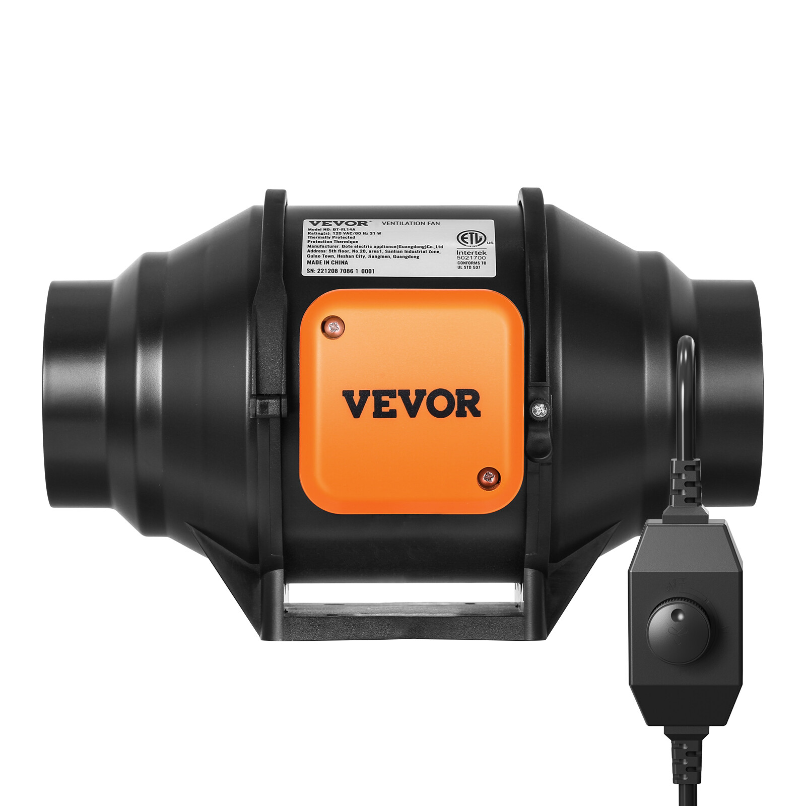 VEVOR 4 Inch Inline Duct Fan HVAC Exhaust Blower Kit, New