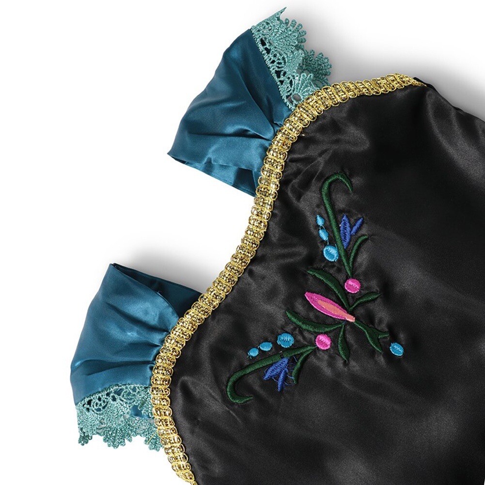 Anna Frozen Princess Green Dress Up Set Girls Costume Fast Shipping