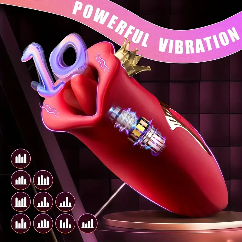 Licking Sucking Vibrator Clit Sucker Dildo G-spot Massager Sex Toy for Women