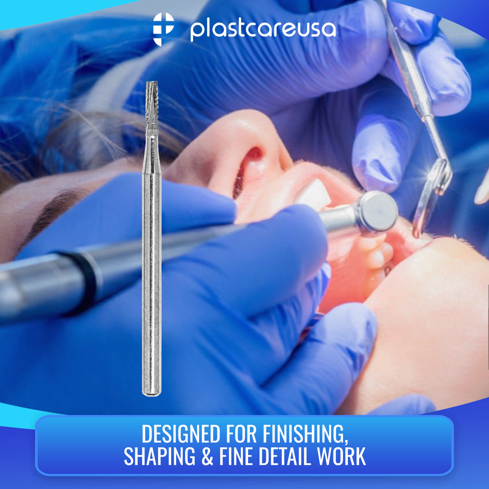 10 FG 557 Surgical Carbide Dental Burs High Speed Handpiece Friction Grip