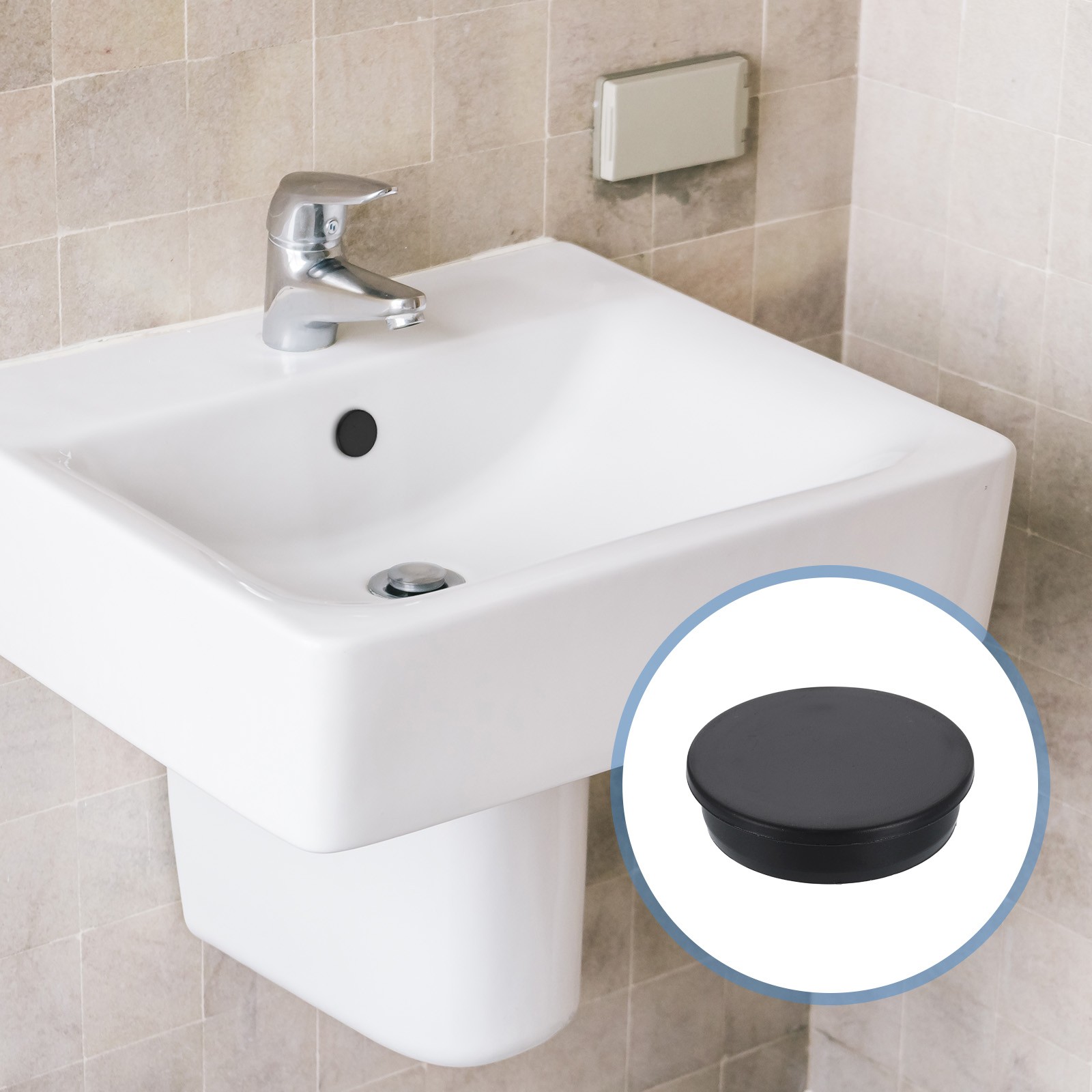 Silicone Hole Plugs Round Rubber Stopper for 55mm/2.17" Hole Black