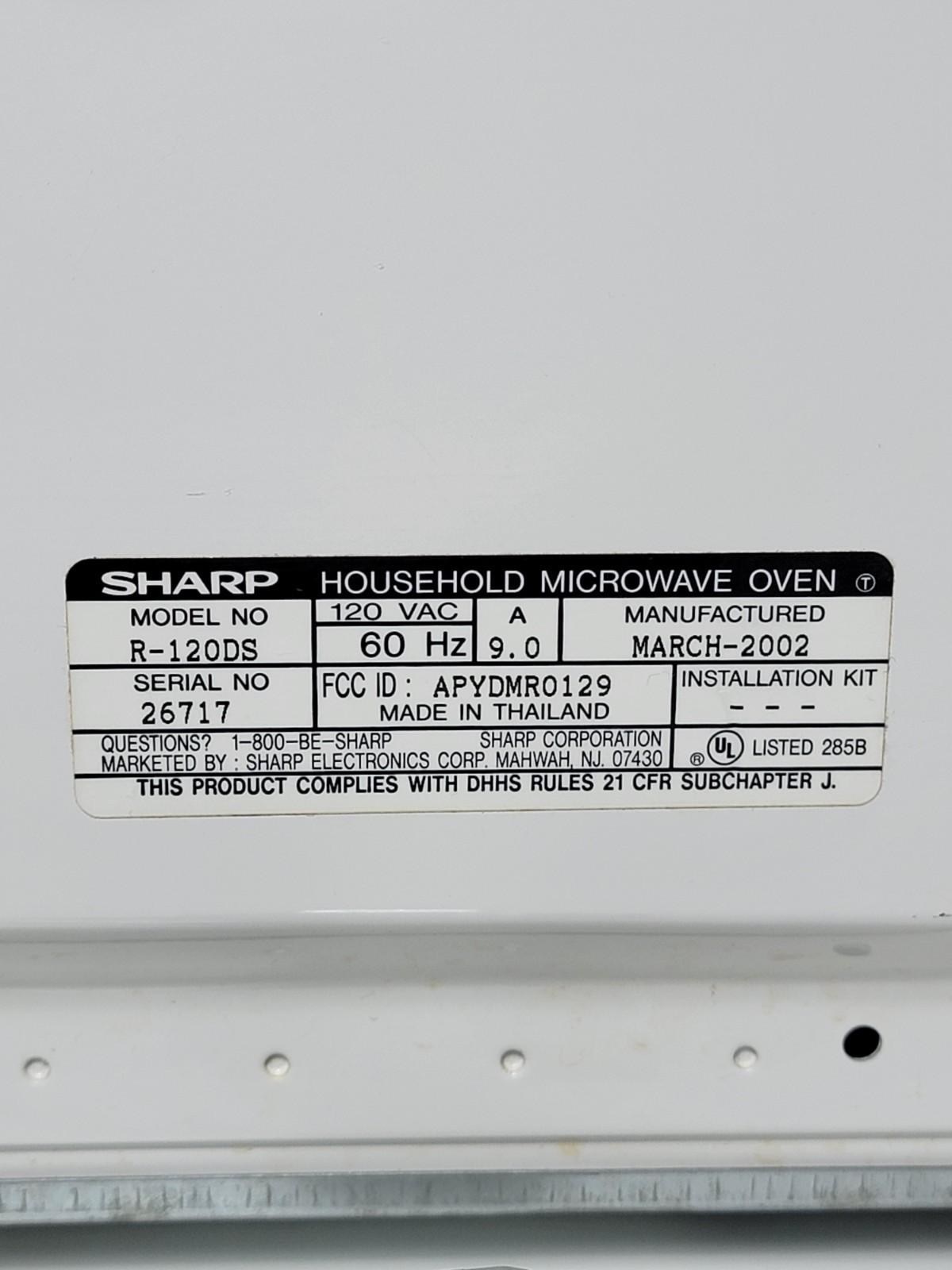 Vintage Sharp Half Pint Carousel Microwave Clear Red Model R-120DS - Please Read