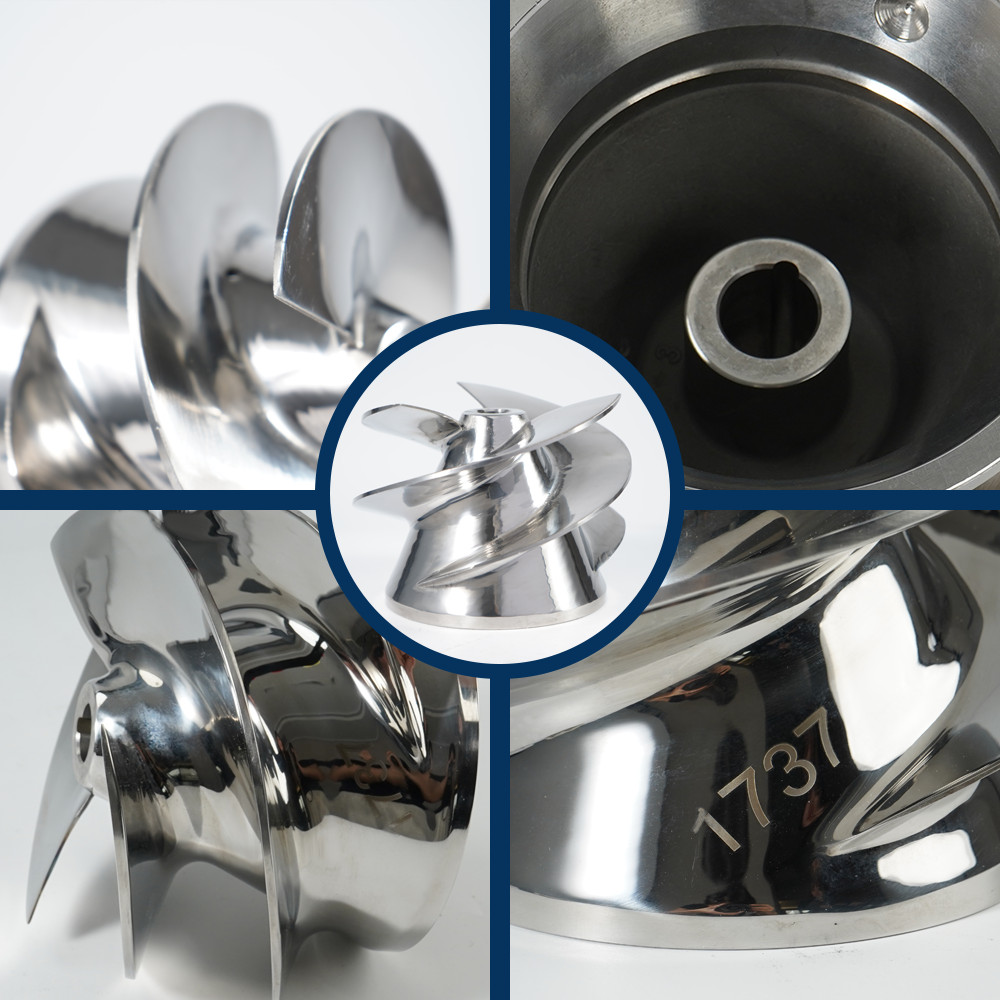 For Medium Series Outboard Jet Impeller 6 1/8 Part No.1737 + Flanged Liner 1521