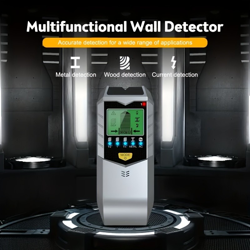 Multifunctional Wall Detector - Detects Metal, Wood, Wires for Safe Drilling