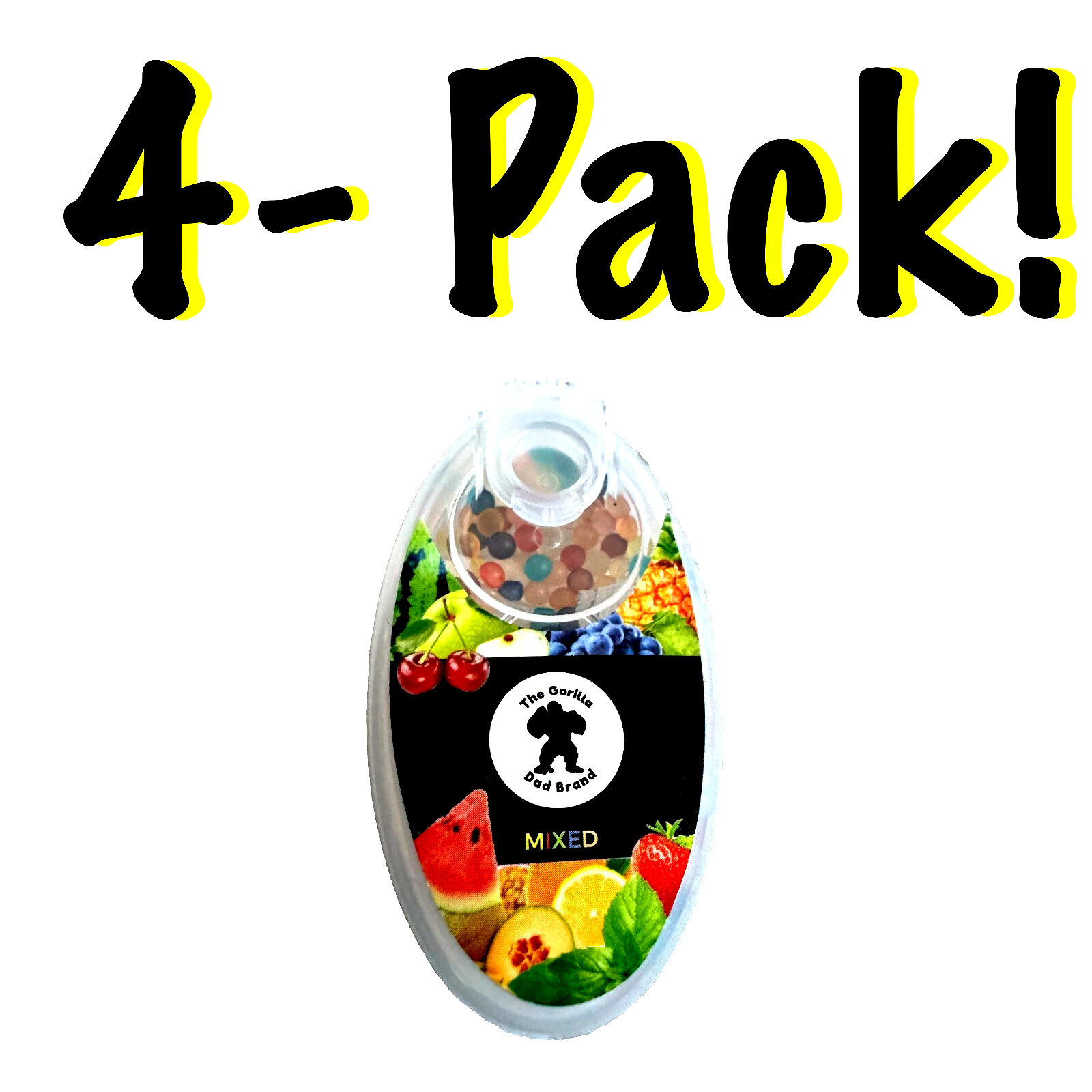 400 Count Mixed Fruit Burst Beads - DIY Menthol Flavor Infusion Filter Capsules