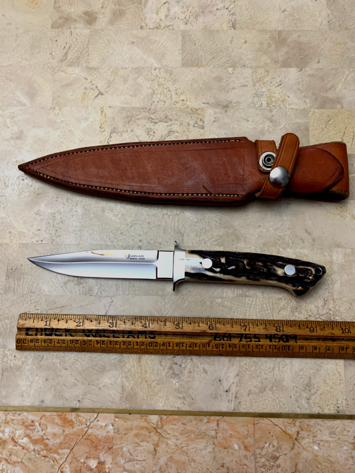 S.R Johnson- Loveless Style Beautiful Stag Handle Never Used