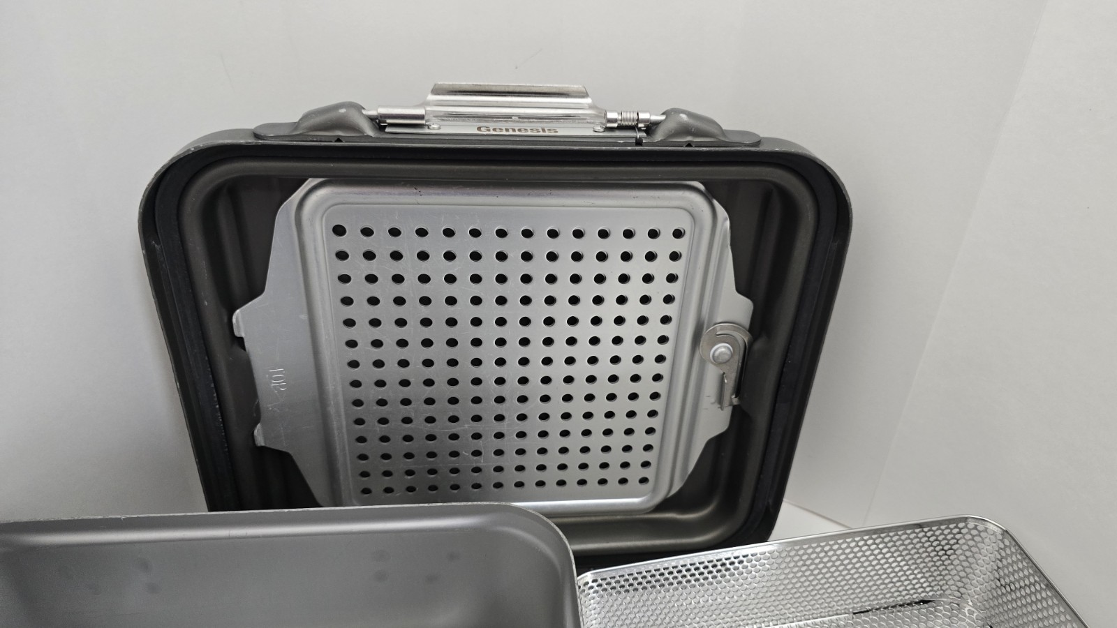 V. Mueller CD1-5B Genesis Sterilization Container 11"X12"X5" Deep W/Basket Tray