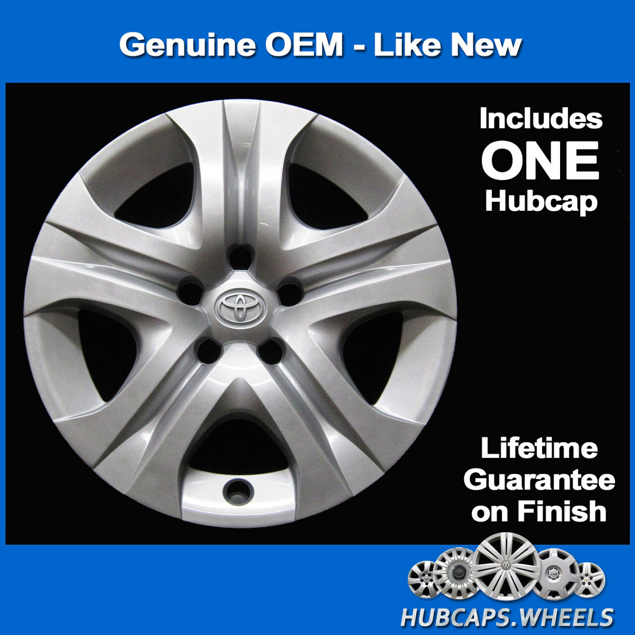 Hubcap for Toyota Rav 4 2013-2015 - Genuine OEM Factory 17-in Wheel Cover 61170