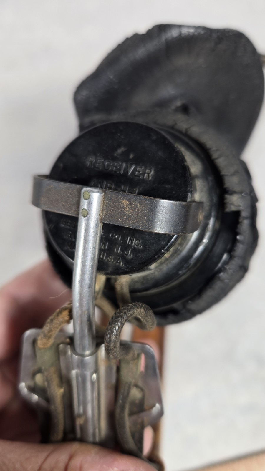 WWII USAAF AAF Pilot ANB-H-1 Receiver Headset HB-7 BEST Mfg Co. NOT TESTED