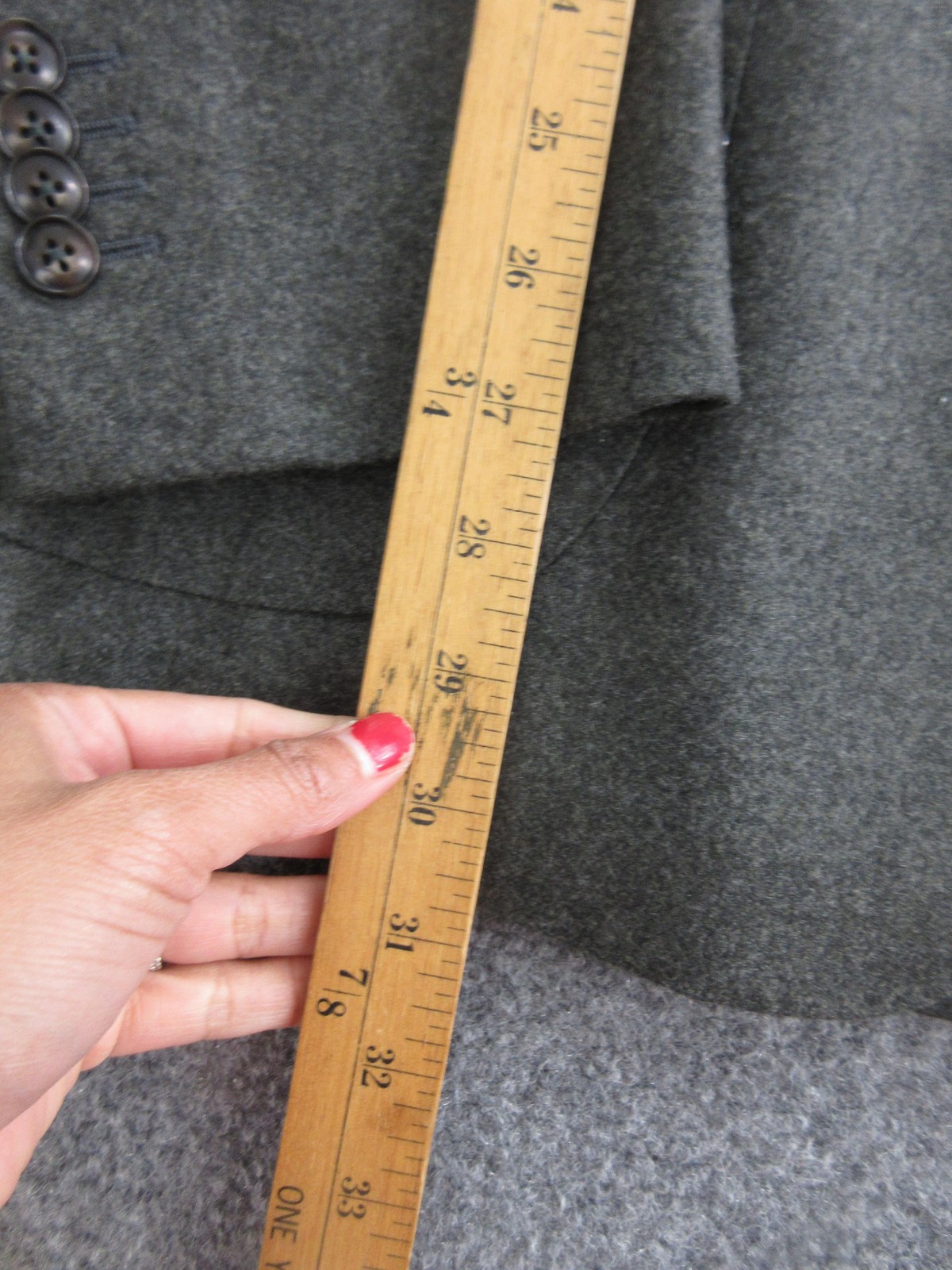 Suitsupply Blazer Mens 40 Gray Wool Flannel Sport Coat Vitale Barberis Canonico