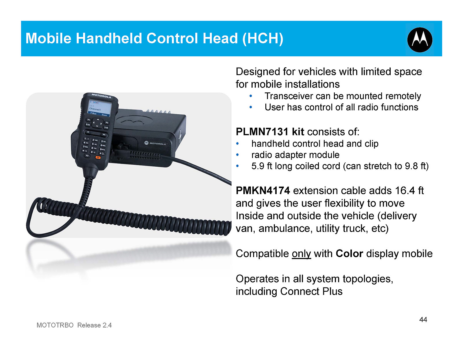PMLN7131 Motorola MotoTRBO OEM Handheld Control Head HHCH for XPR5550/e New!!!
