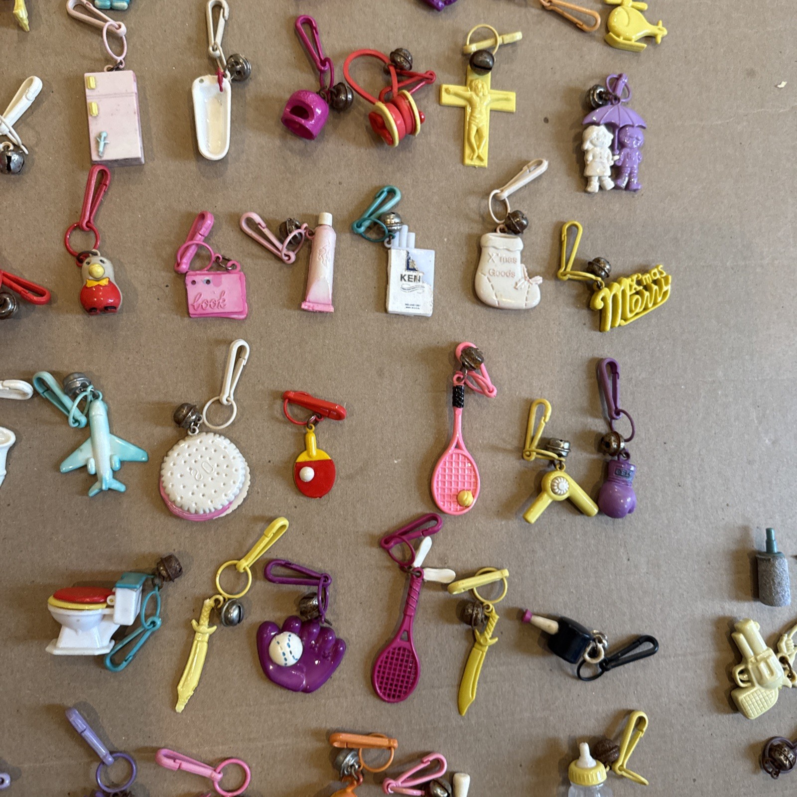 Huge Lot Of 82 Bell Charms Necklaces Rare 80s READ