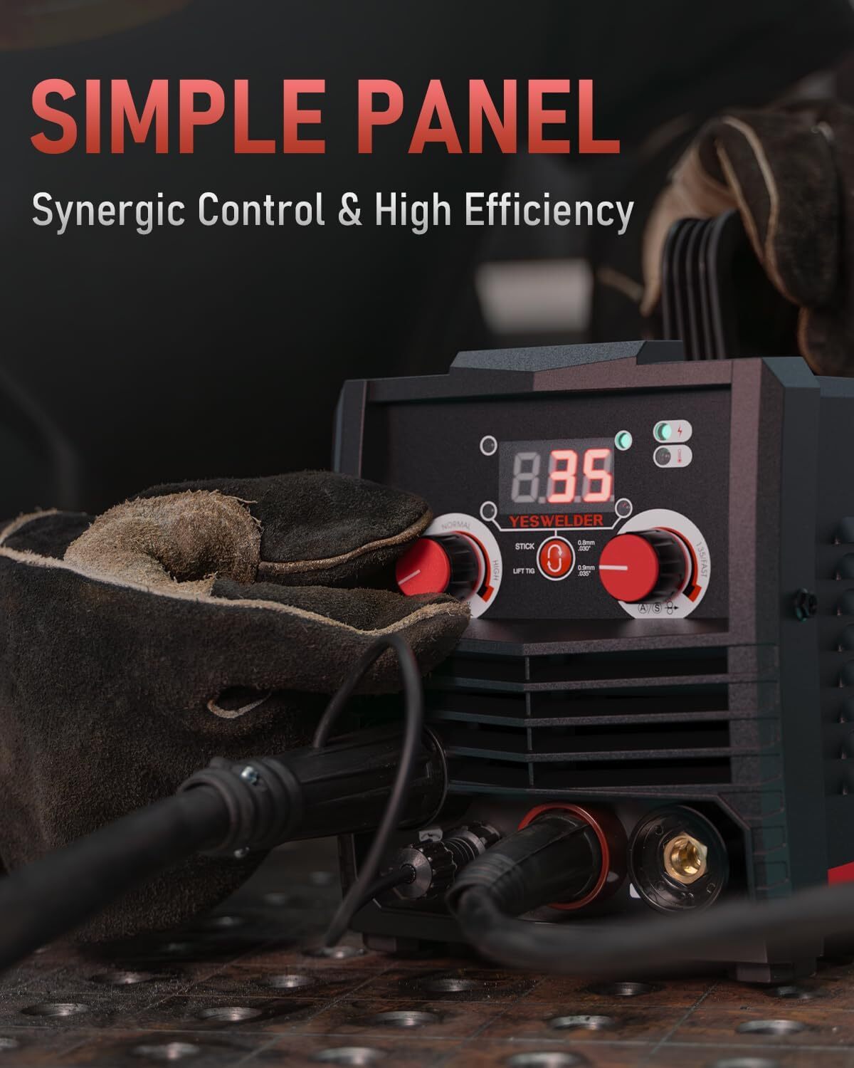 135Amp MIG Welder,110V Flux MIG/Lift TIG/Stick 3-in-1 Welding Machine