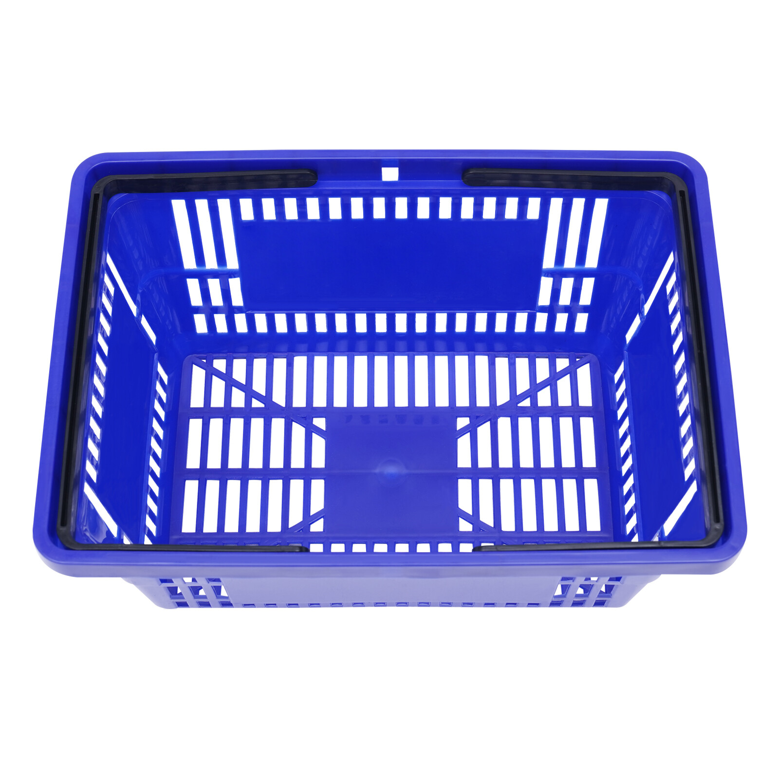12x Shopping Baskets With Handles Retail Store Supermarket Baskets Stackable NEW