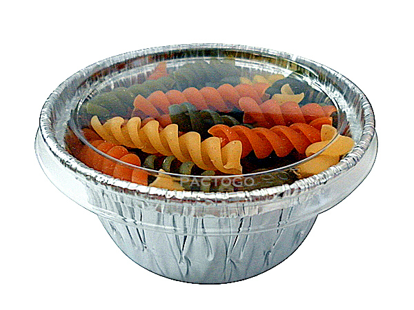 4 oz. Aluminum Foil Cup w/Clear Flat Lid 100 PK - Utility/Cupcake/Ramekin/Muffin