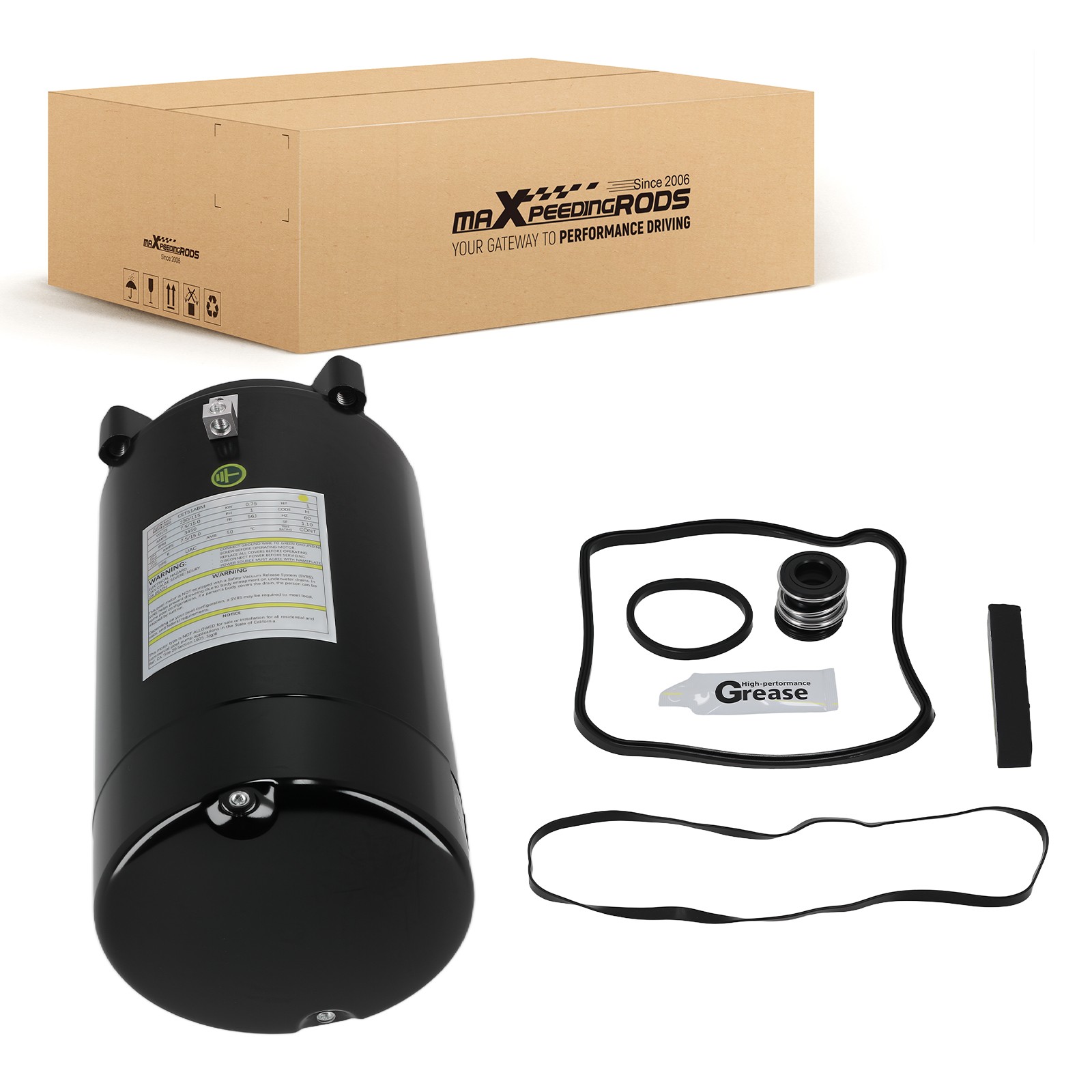 Pool Pump Motor & Seal Replacement Kit For Hayward Super Pump UST1102 1.5HP